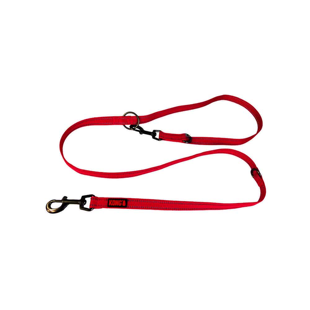 V390-KALLRD-185373-00 KONG Adjustable Red Leashes Large - Image 1