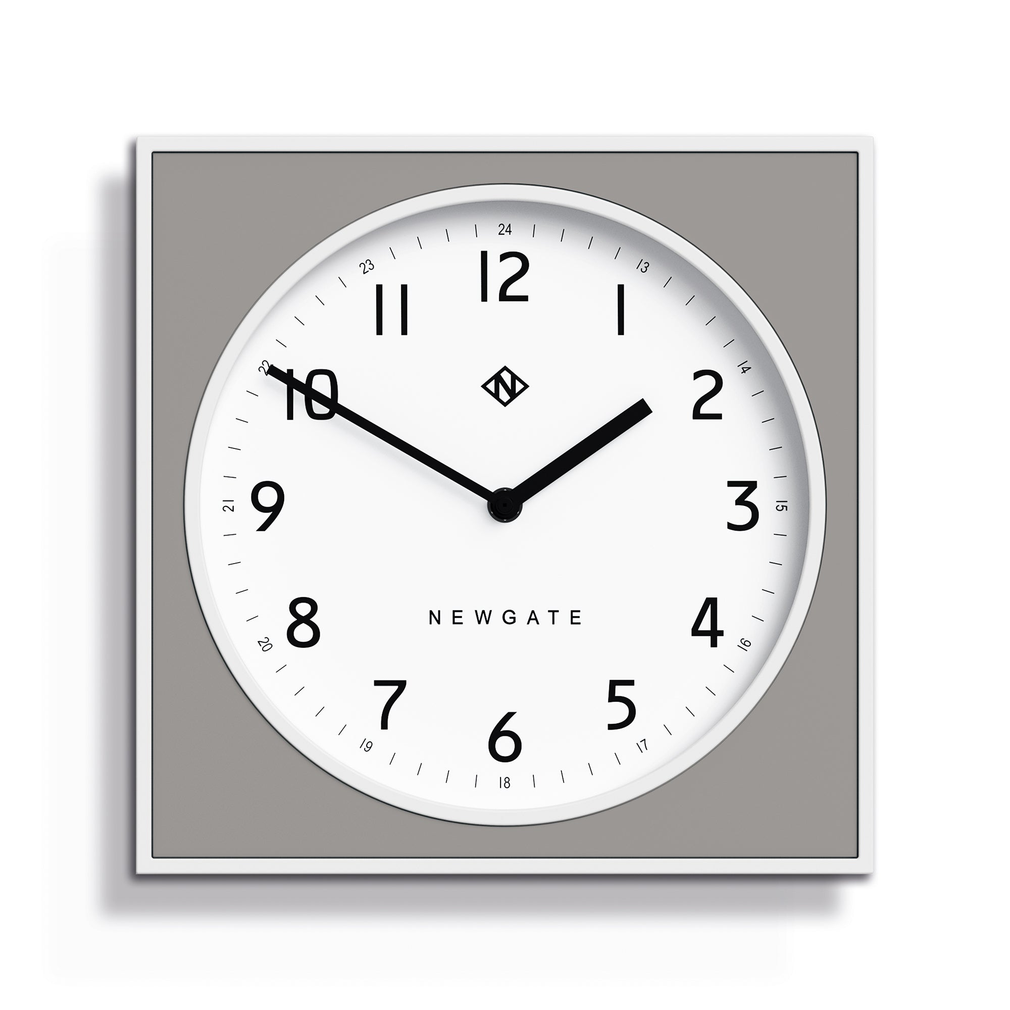 V398-NGBURG261WPGY-202503031305-00 Newgate Burger & Chips Wall Clock Posh Grey - Image 1