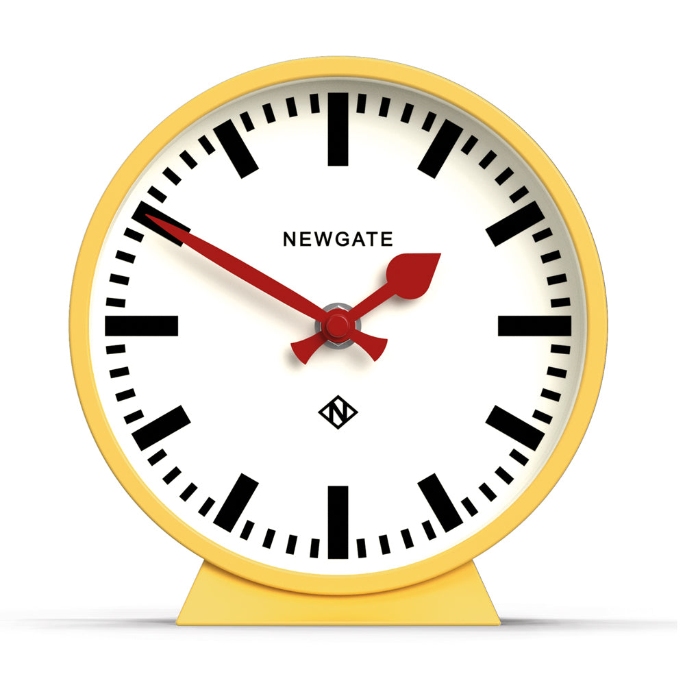 V398-NGMMAN390CHY-202503061815-00 Newgate Railway Mantel Clock Cheeky Yellow - Image 1