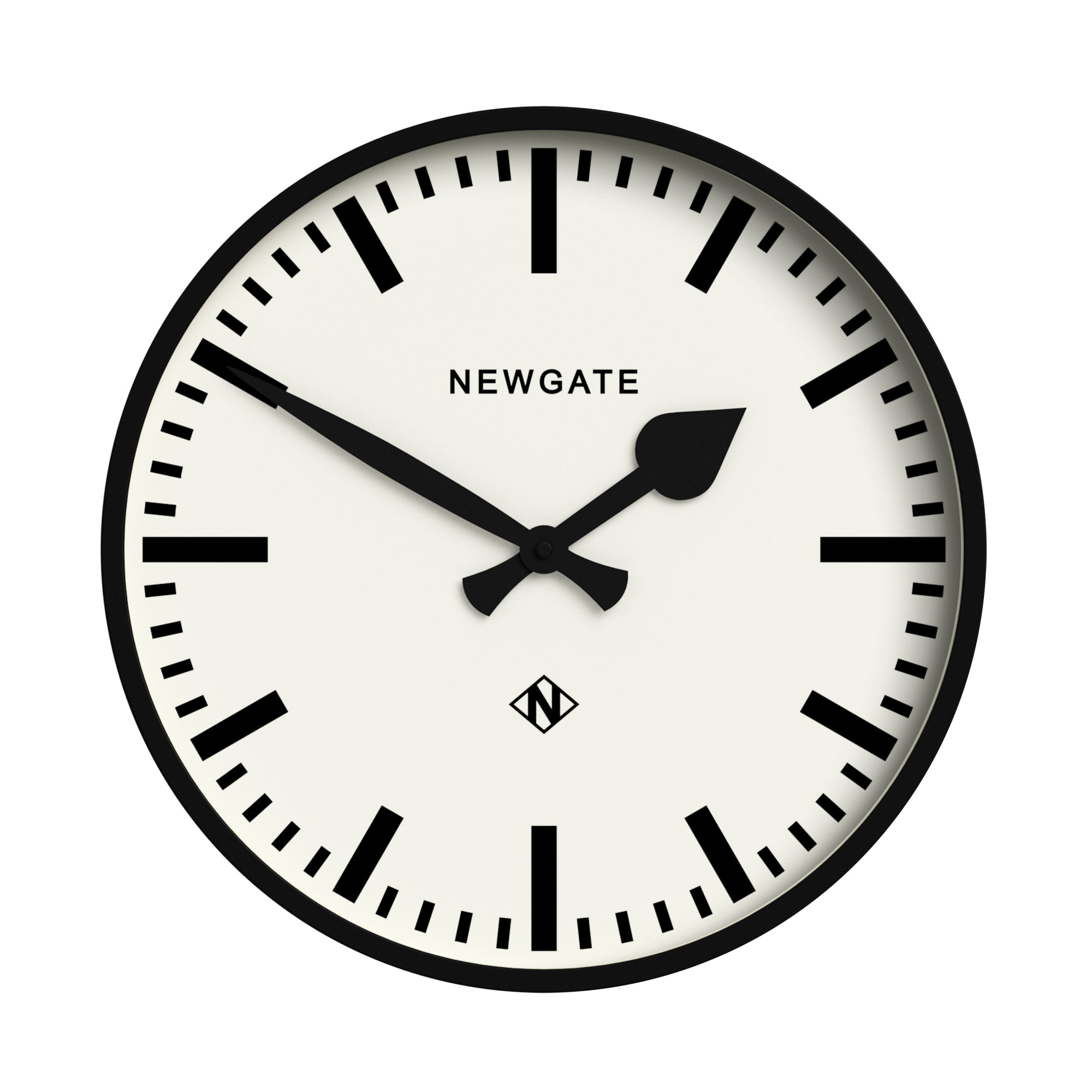 V398-NGNUMTHR390K-202503031305-00 Newgate Railway Clock Black - Image 1