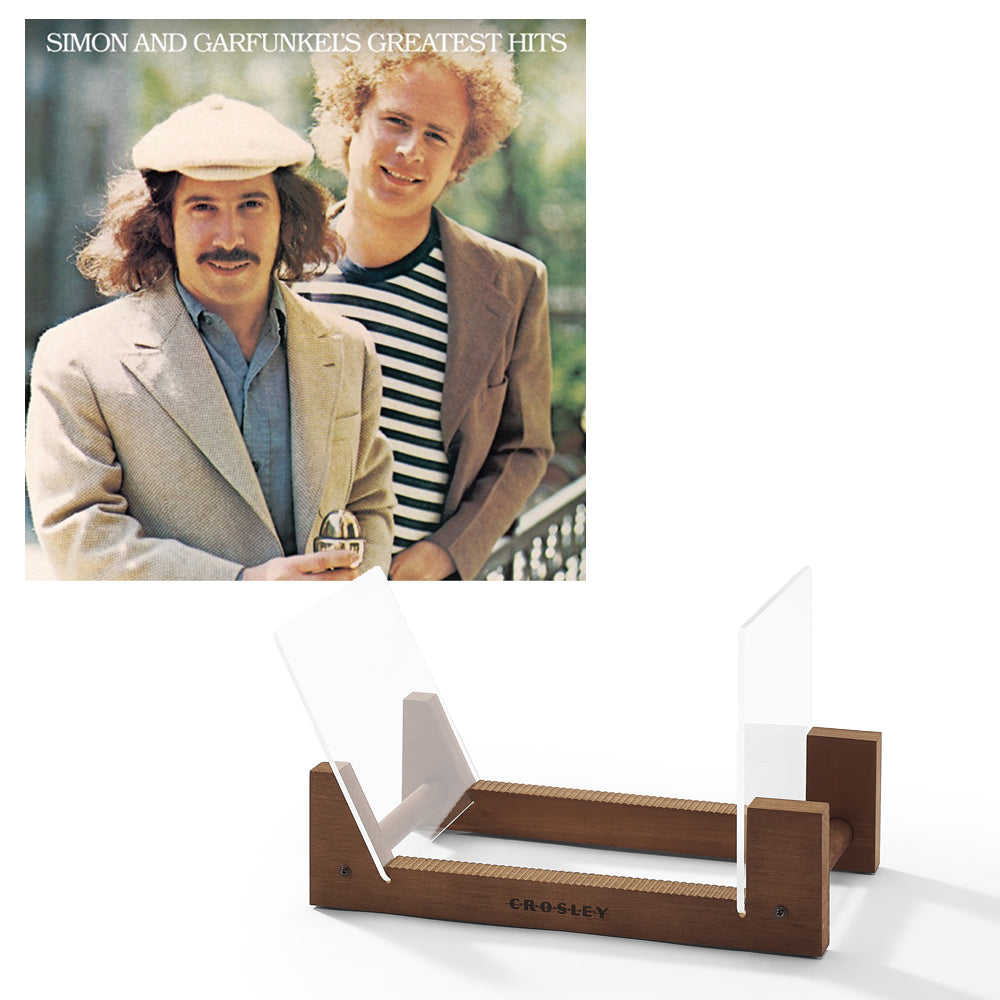 V398-SM-19075817661-BS-202503031305-00 Simon & Garfunkel Greatest Hits Vinyl Album & Crosley Record Storage Display Stand - Image 1