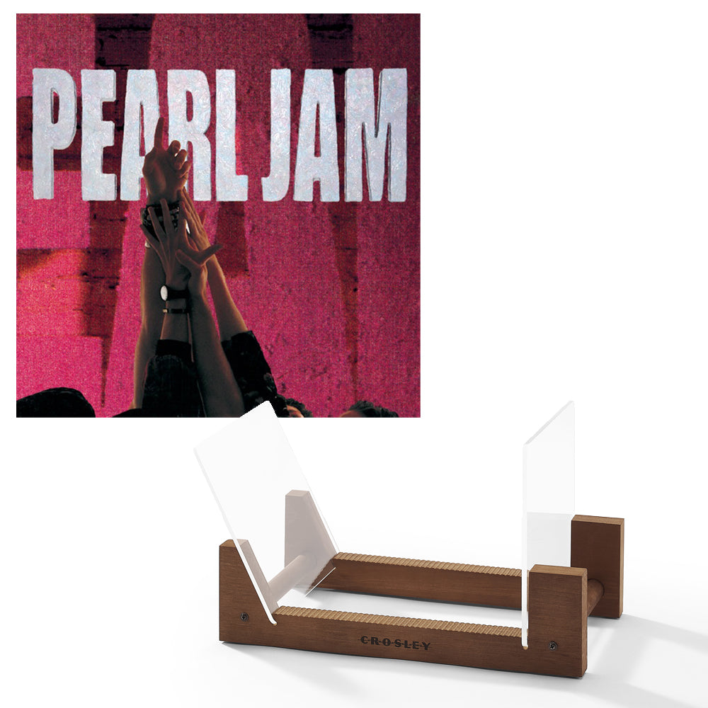 V398-SM-88985376871-BS-202503141630-00 Pearl Jam Ten Vinyl Album & Crosley Record Storage Display Stand - Image 1