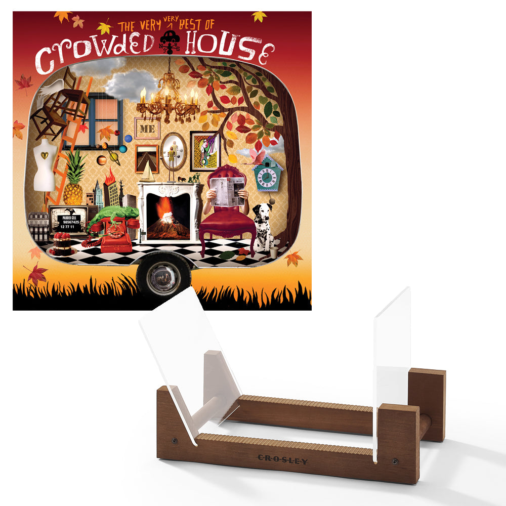 V398-UM-5784758-BS-202506190520-00 Crowded House The Very Very Best Of Crowed House - Double Vinyl Album & Crosley Record Storage Display Stand - Image 1