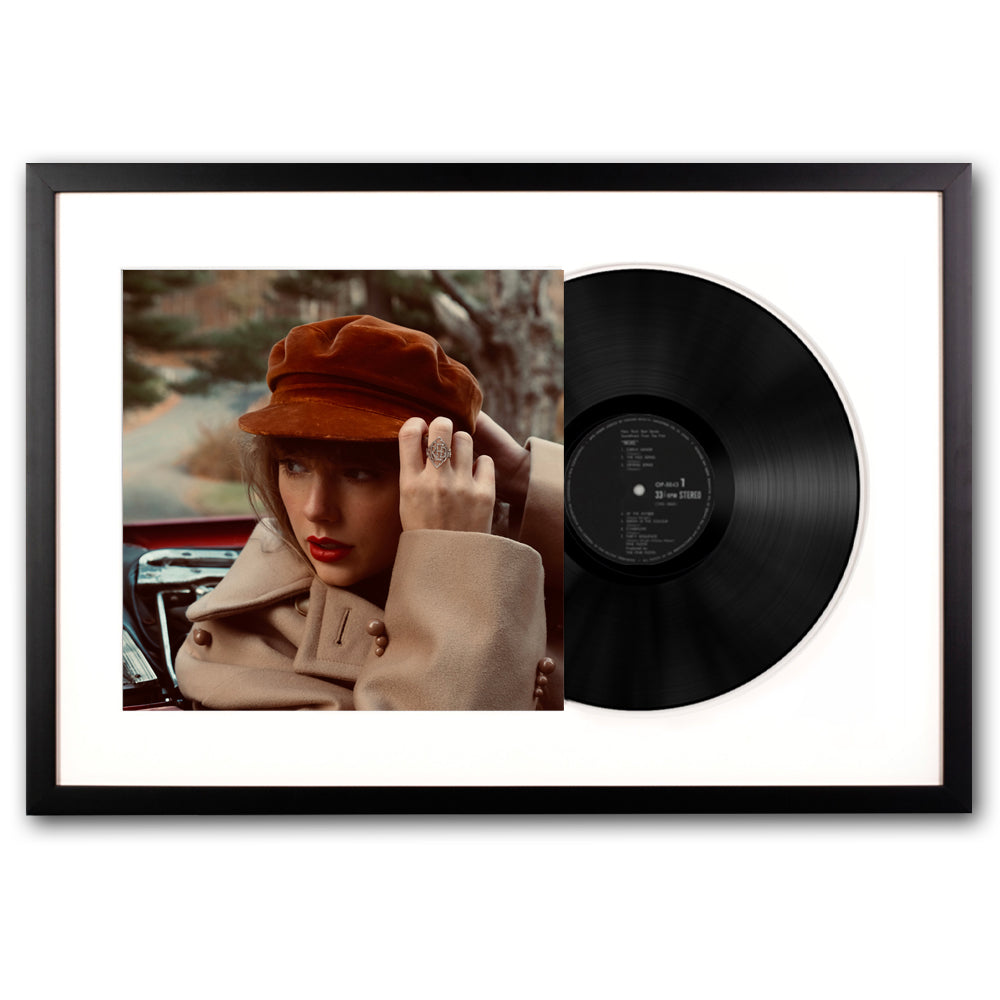 V398-UM-B003442201-FD-202503281940-00 Framed Taylor Swifts Version Red Vinyl Album Art - Image 1