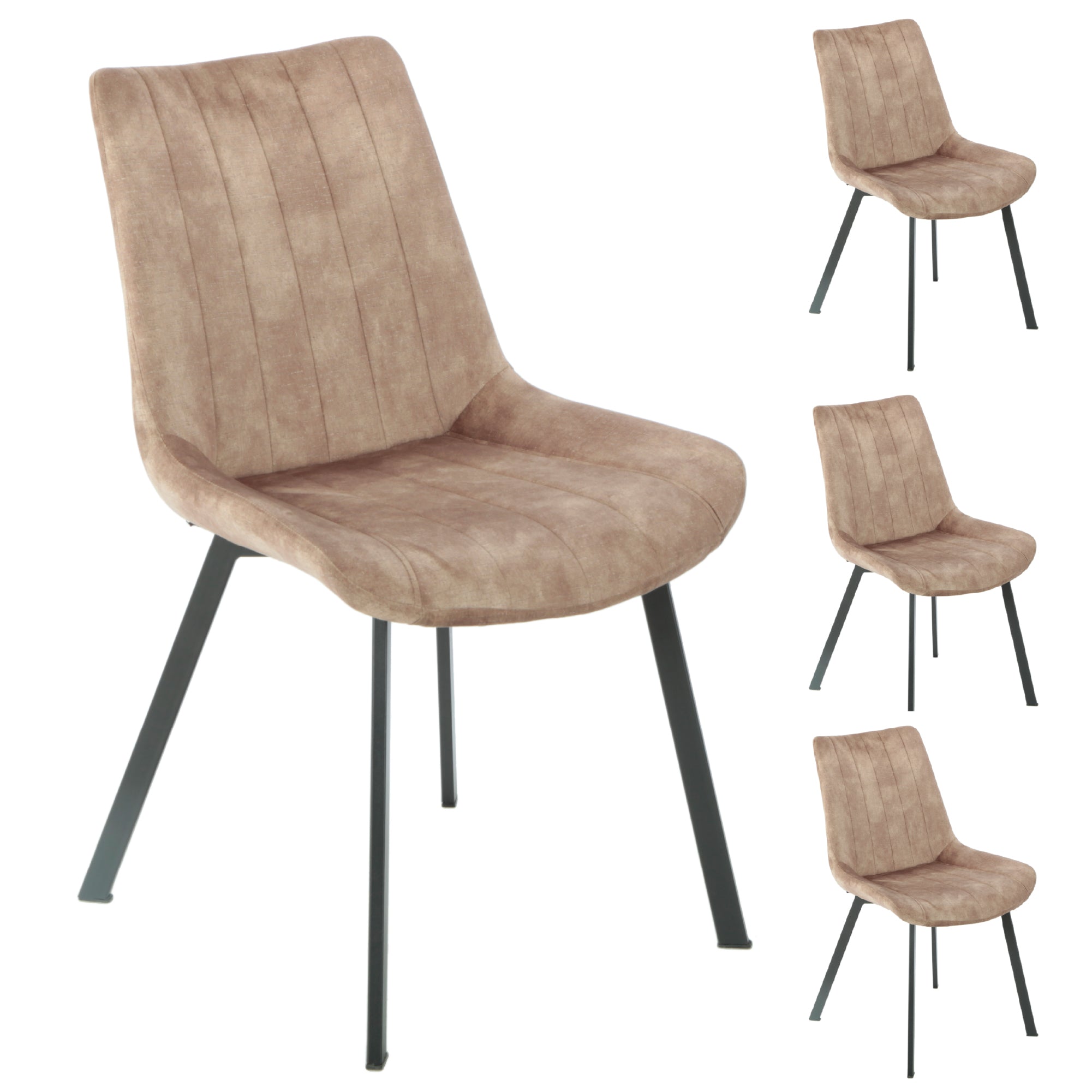 V411-HMT-SLOANE-TAUPE-213755-00 Sloane Fabric Dining Chairs (Set of 4) - Taupe - Image 1
