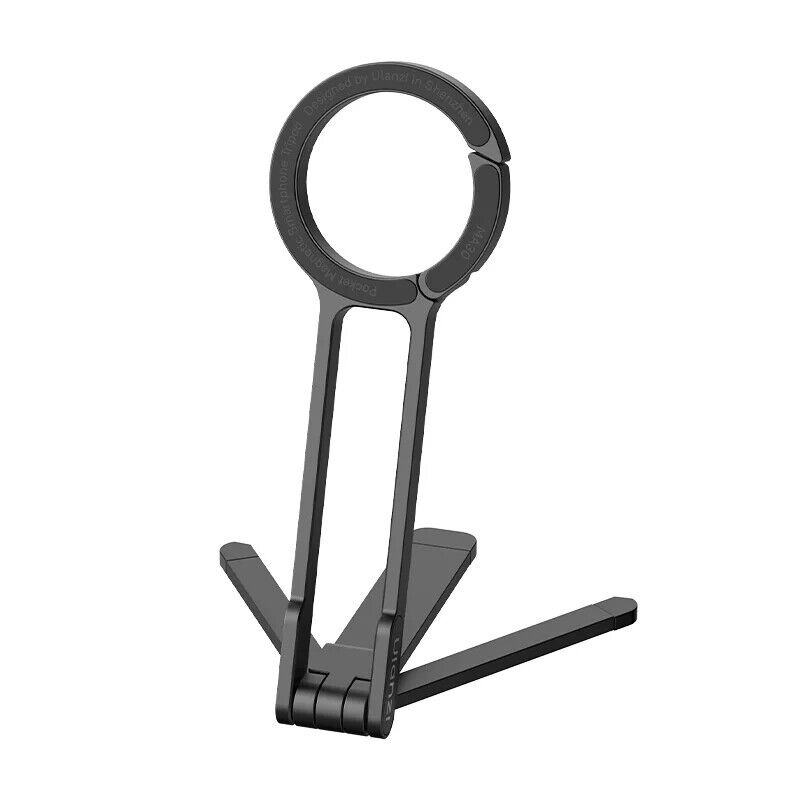 V413-M077-202503251451-00 ULANZI MA30 Magnetic Phone Tripod Stand for iPhone - Aluminium Maglock Smartphone Mini Tripod Pocket Cell Phone Stand Dual-Sided Magnet Quick Mount Compatible with iPhone 16 15 14 13 12 Magsafe
(Dark Grey) - Image 1