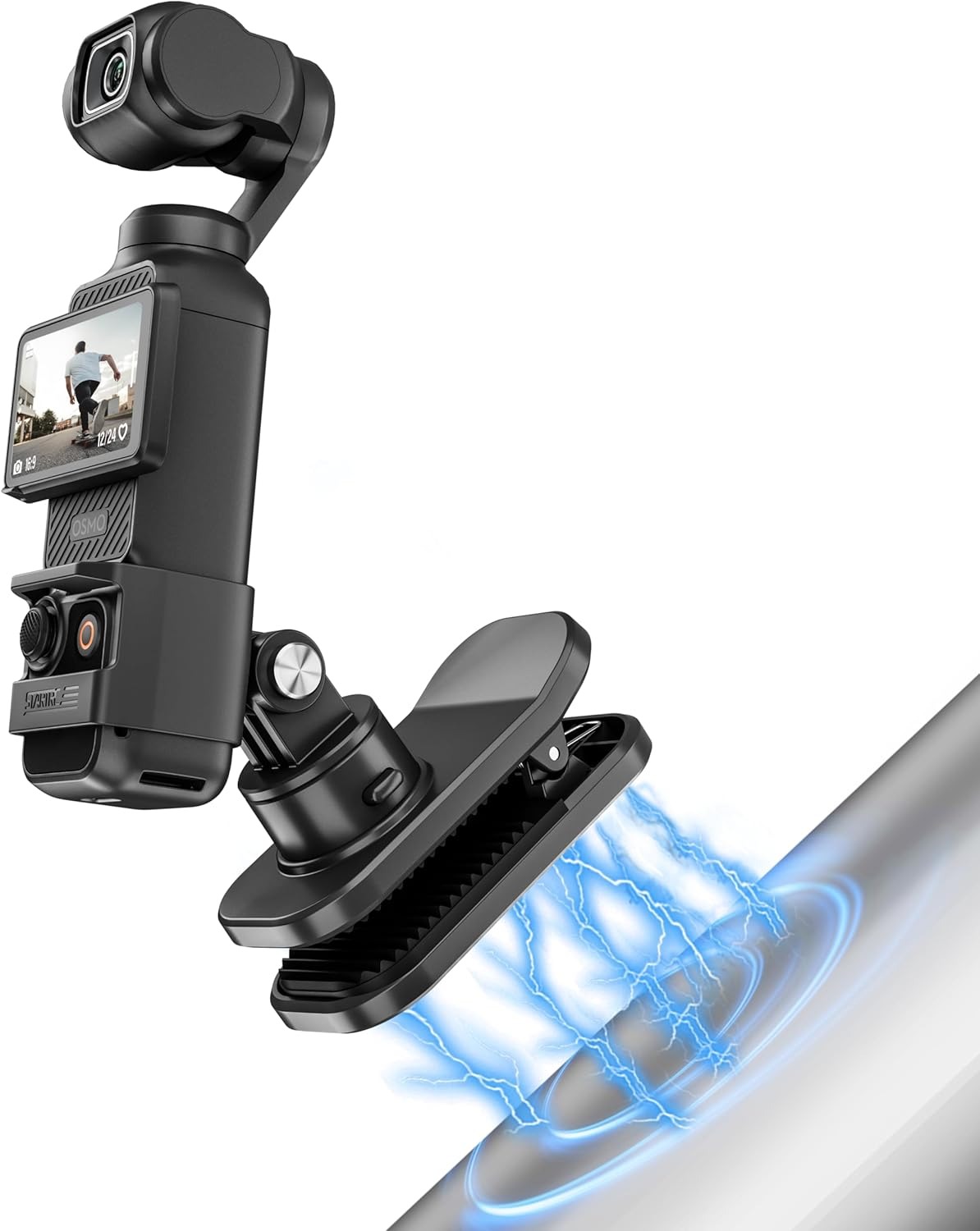 V413-ST-1132069-202502251123-06 STARTRC OSMO Pocket 3 360° Rotation Backpack Clip Mount Shoulder Strap Accessories for DJI Pocket 3/OSMO Pockt/Action Cameras, Black - Image 1