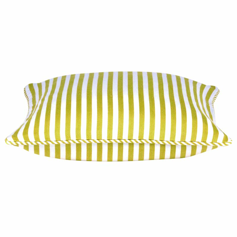 V416-444150C20-77293-00 Dandi Mustard Yellow & White Striped Cushion Cover 40x40cm - Image 1