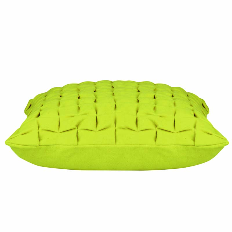 V416-445170C20-142203-00 Flux Mustard Yellow 3D Textured Cushion Cover - Image 1
