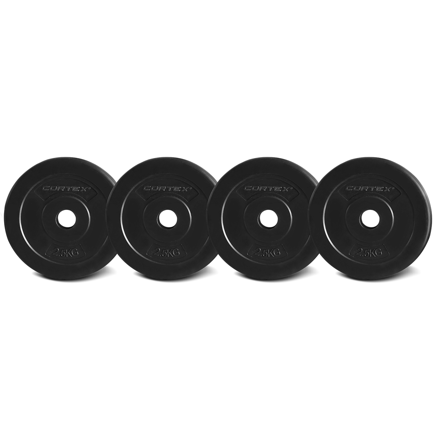 V420-CSST-WPSEC025-4-88016-00 CORTEX 2.5kg EnduraShell Standard Weight Plates 25mm (Set of 4) - Image 1