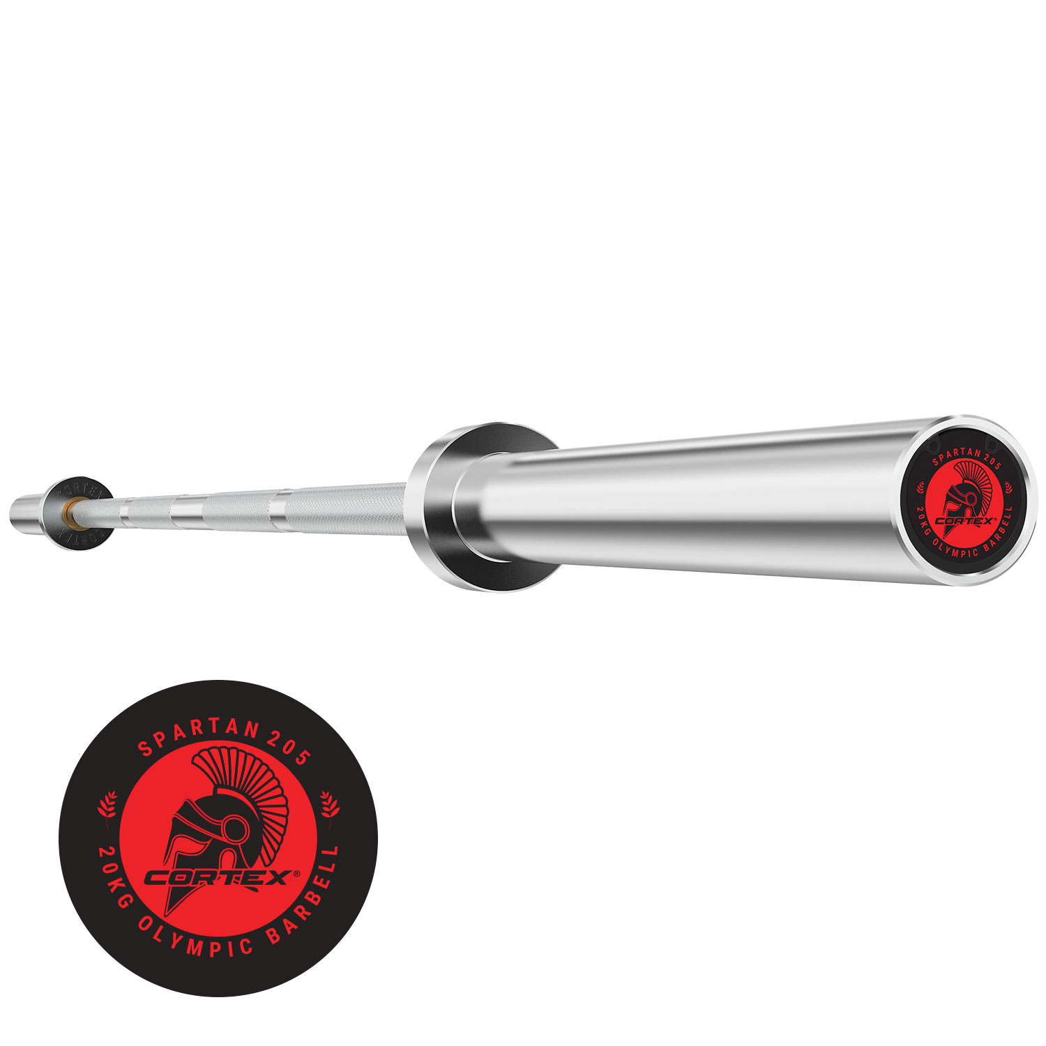 V420-CXBB-SN205HC-95001-00 CORTEX SPARTAN205 7ft 20kg Olympic Barbell (Hard Chrome) - Image 1
