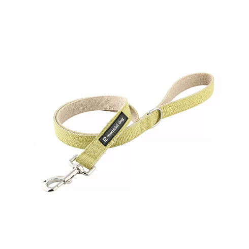 V422-HL-G-L-97736-01 Natural Hemp & Cotton Dog Lead Leash (Grass Green) - Image 1