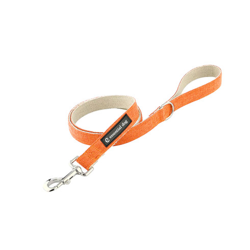 V422-HL-O-M-97746-01 Natural Hemp & Cotton Dog Lead Leash (Orange Burst) - Image 1