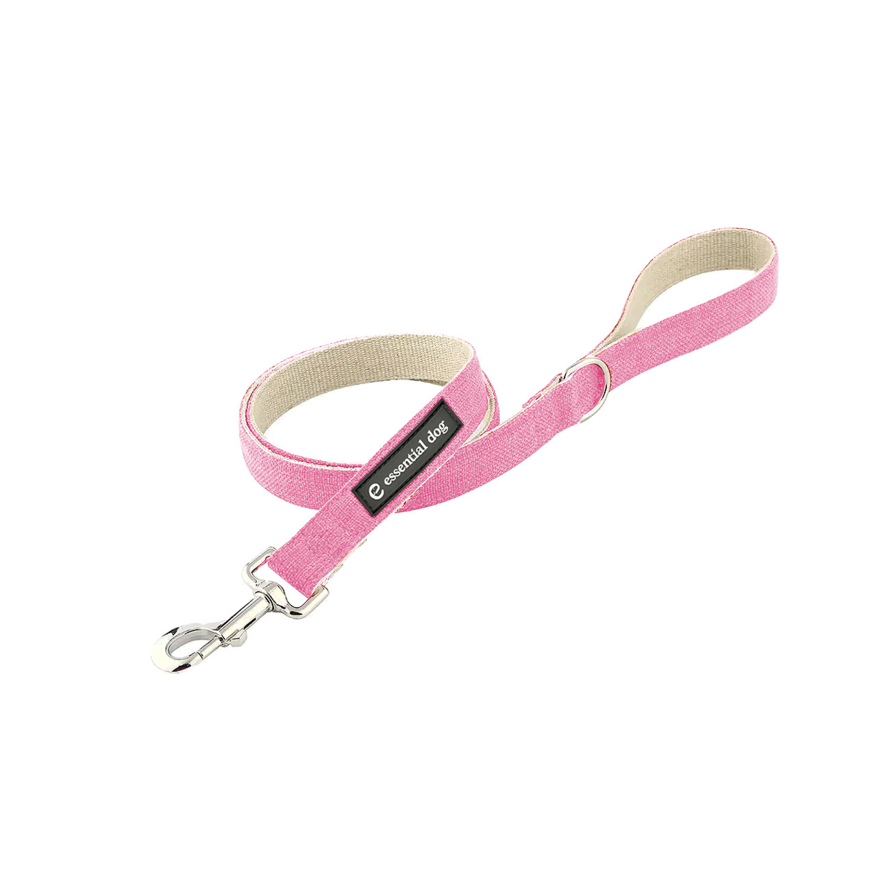V422-HL-P-XS-183536-00 Natural Hemp & Cotton Dog Lead Leash (Pretty Pink) EXTRA SMALL - Image 1
