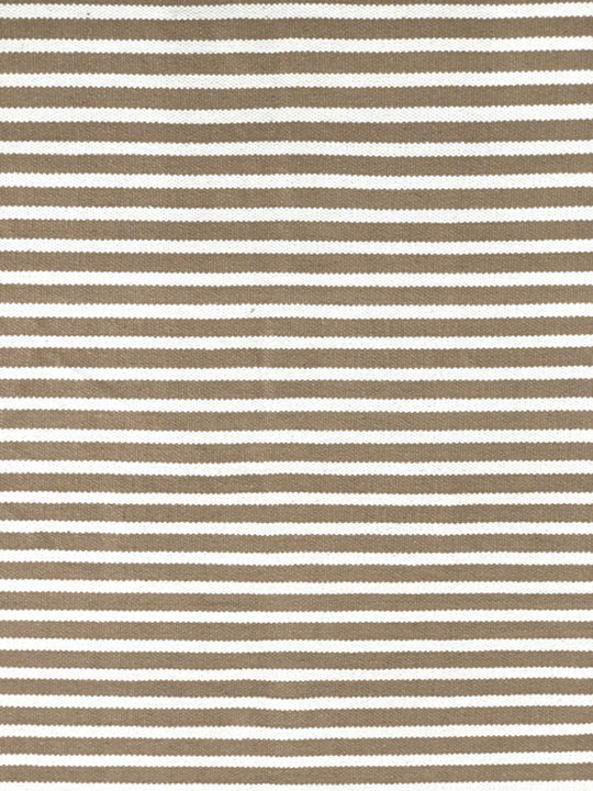 V430-RJ-39-70696-00 Beige cream striped cotton kilim rug190x250 cm - Image 1