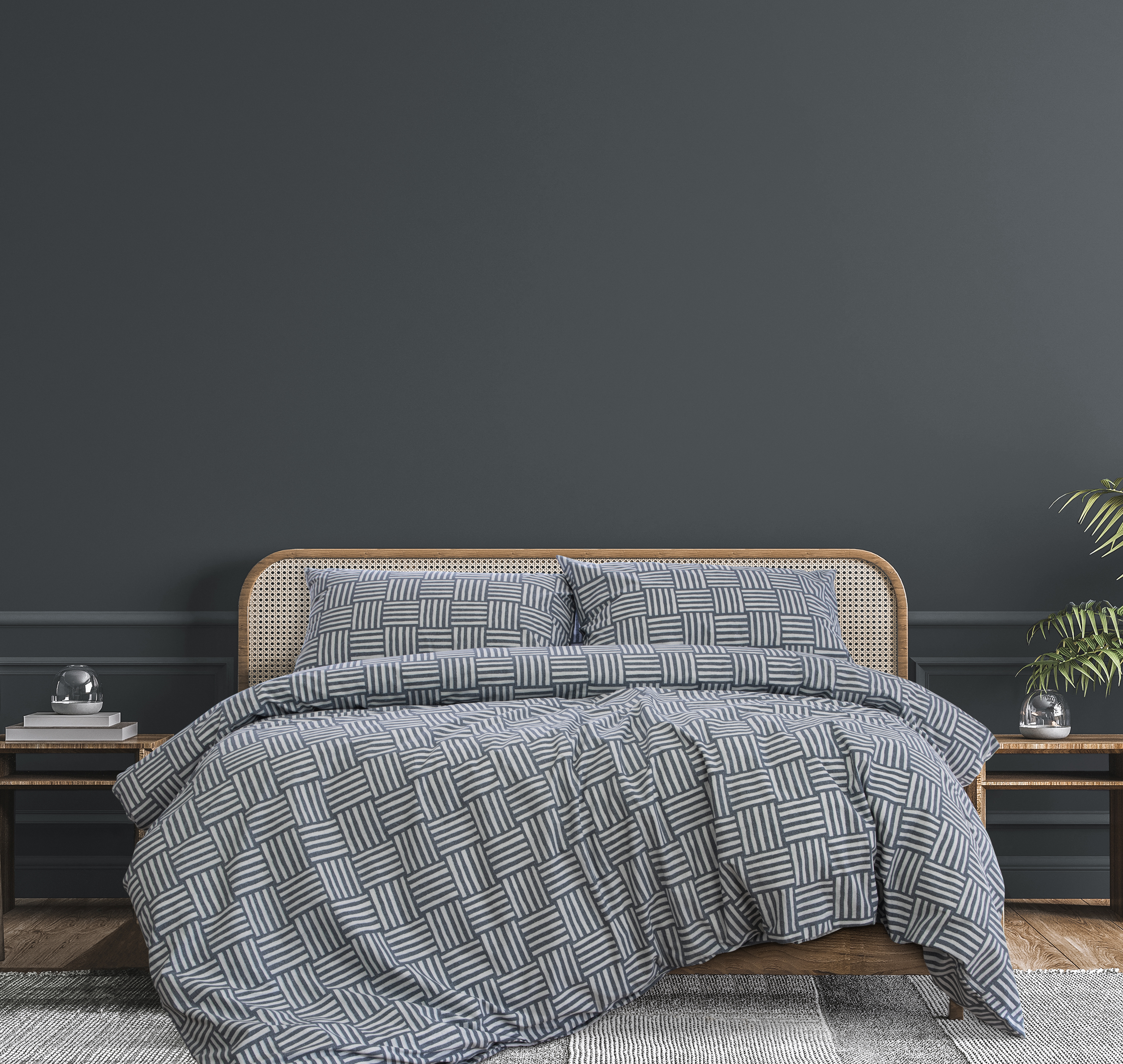 V441-QS4686INDQB-90392-00 Fletcher PRINTED QUILT COVER SET - QUEEN - Image 1