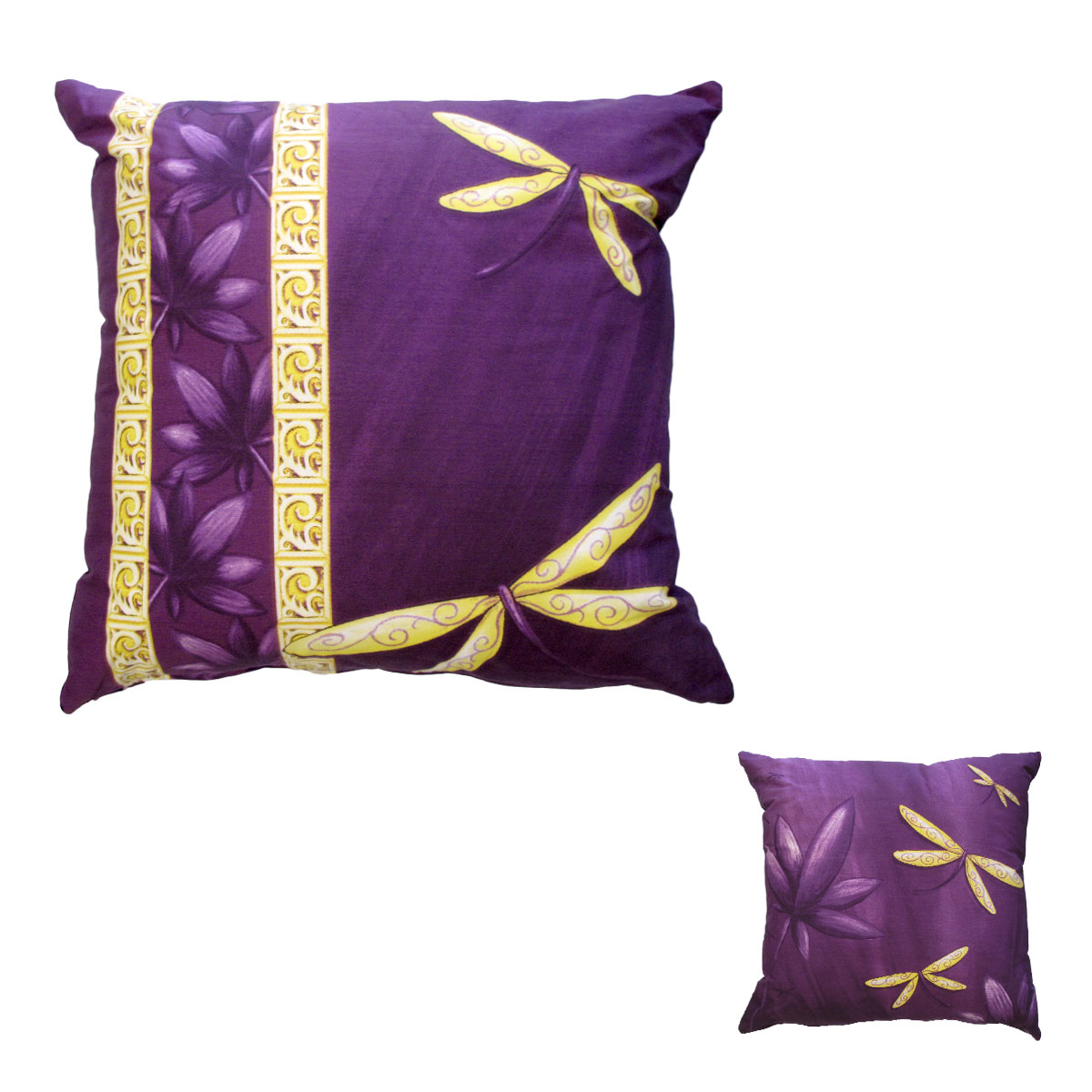V442-ABR-CUSHION-SOULDRAGONFLY-PURPLE-SQ-204817-00 Soul Dragonfly Purple Square Filled Cushion 43 x 43 cm - Image 1