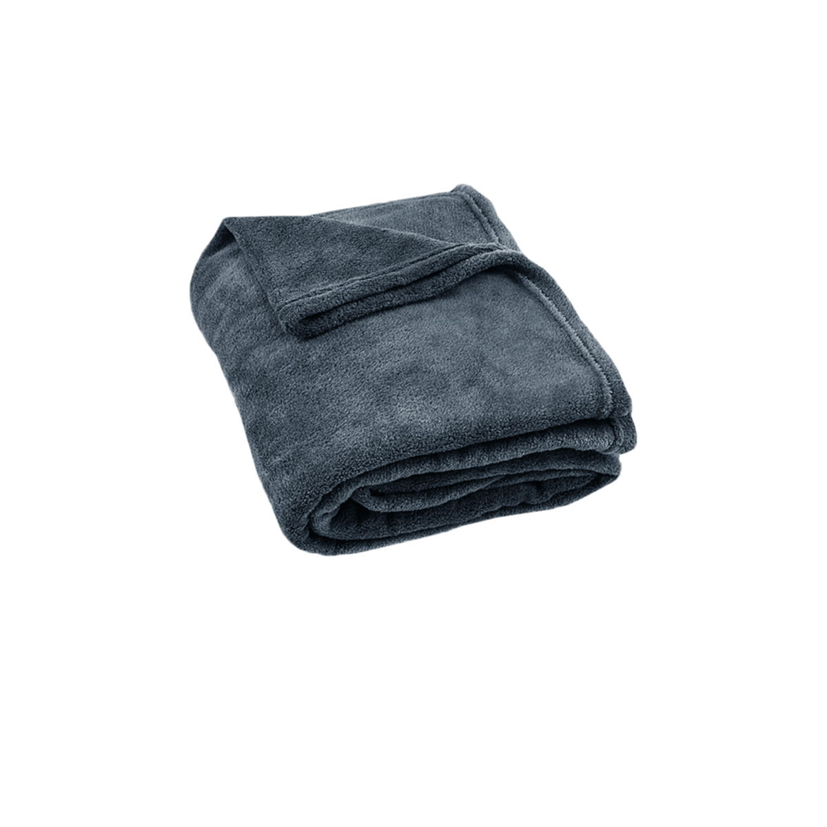 V442-ABR-THROW-CORALFLEECE200CM-CHARCOAL-RE-96606-00 Light Weight Coral Fleece Throw Rug 150x200 cm Charcoal - Image 1