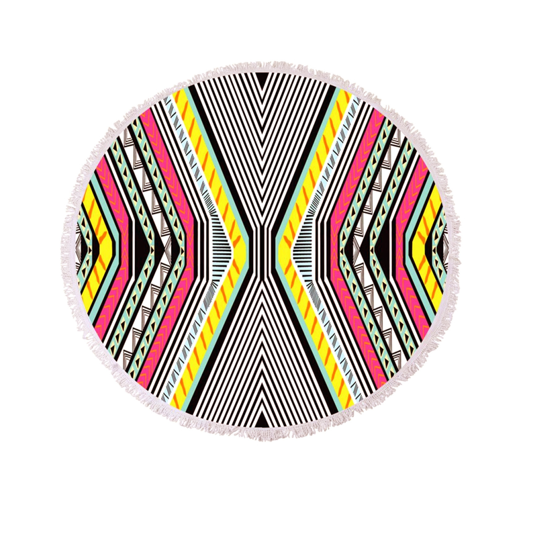 V442-ABR-TOWEL-ELLIE-MULTI-RD-97302-00 Cotton Round Beach Towel Ellie - Image 1