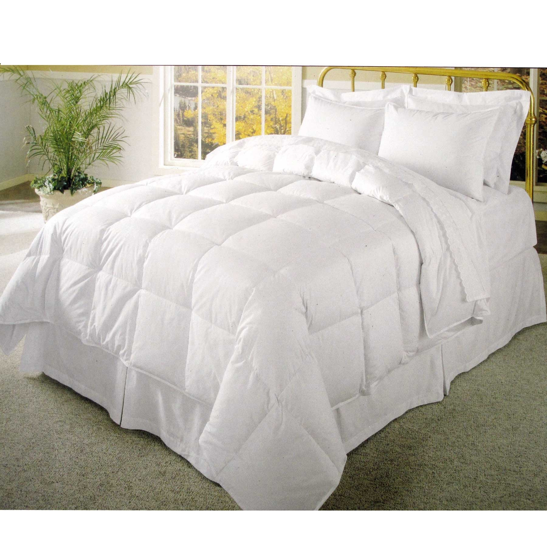 V442-ATX-QUILT-500COTTONCOVERPOLY-WHITE-QS-79512-00 500GSM Cotton Cover Polyester Fill Quilt Queen - Image 1