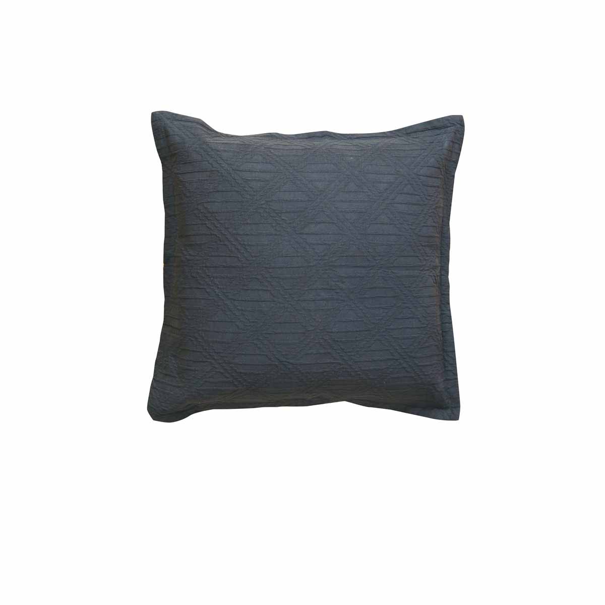 V442-BCA-CUSHION-HALLSTON-CHARCOAL-SQ-202505231021-00 Bianca Hallston Charcoal Square Filled Cushion 43 x 43cm - Image 1