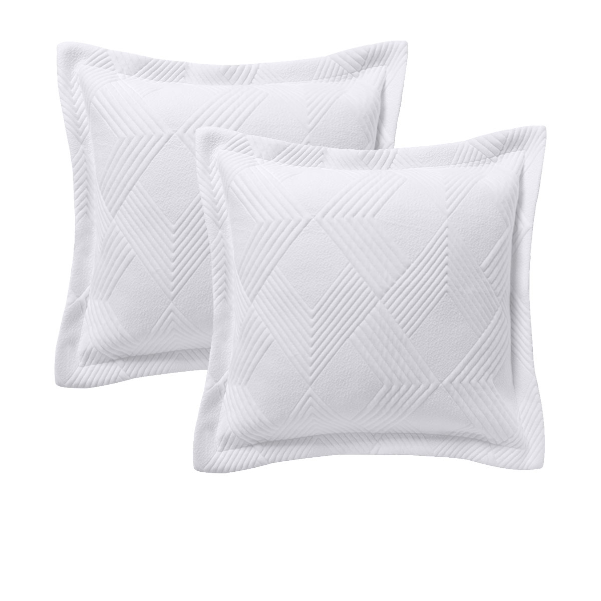 V442-BCA-PILLOWC-CASSIANO-WHITE-EU-202502260941-00 Bianca Pair of Cassiano White European Pillowcases 65 x 65cm - Image 1