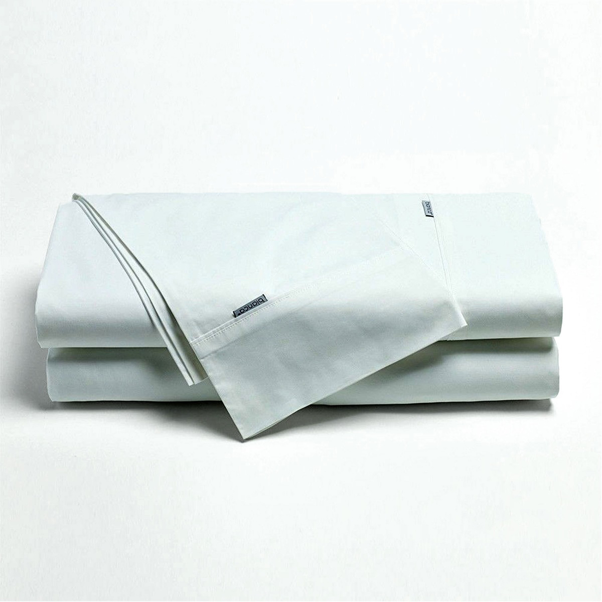 V442-BCA-SHEETS-HESTON-WHITE-KI-202502260946-00 Bianca Heston Cotton Percale Sheet Set White King - Image 1