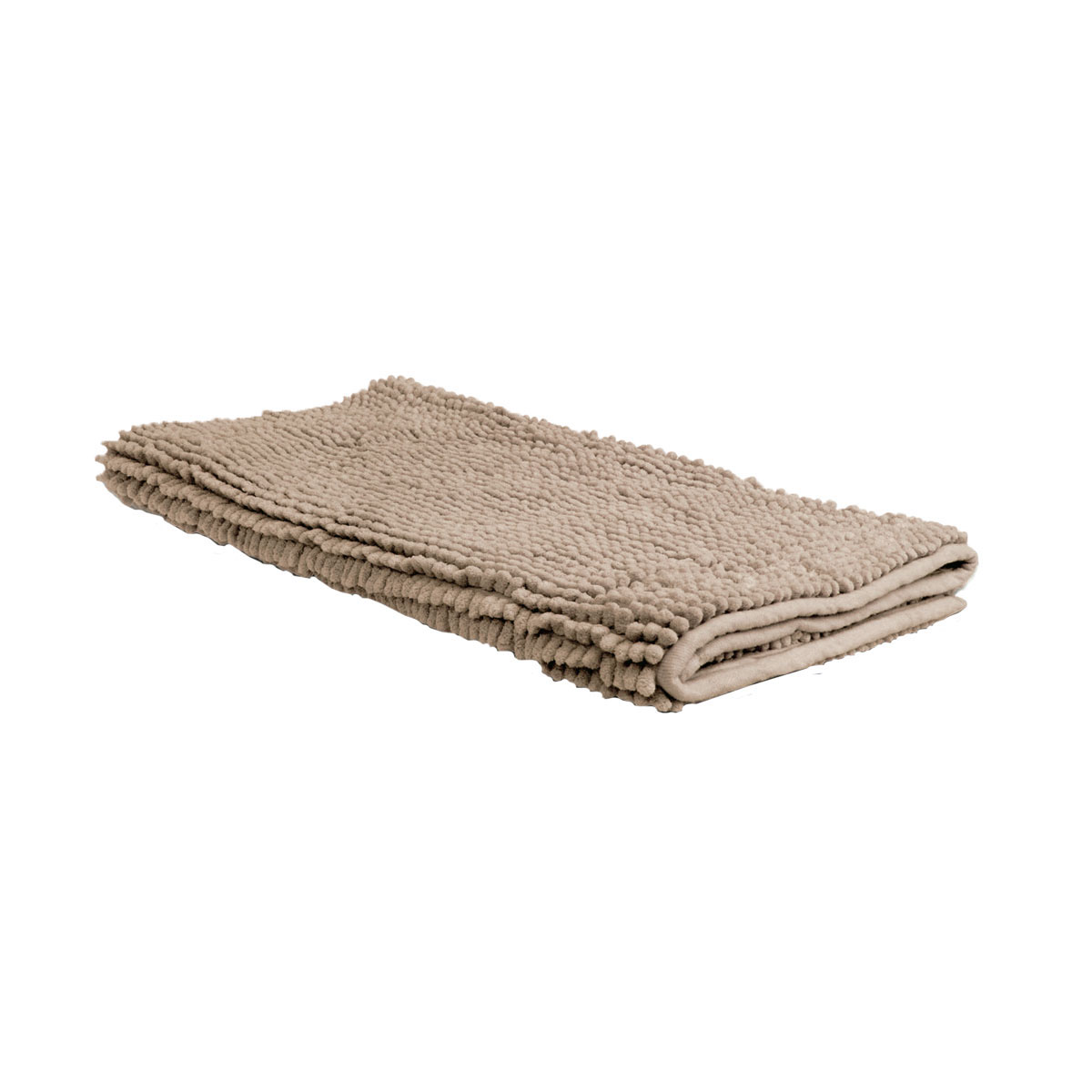 V442-BZO-BATHM-CHANILLETOGGLE-TAUPE-RE-97899-00 Chenille Toggle Bath Mat 50 x 80cm Taupe - Image 1