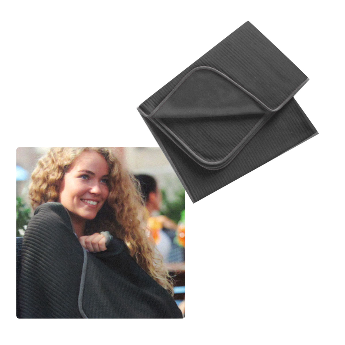 V442-BZO-THROW-RIBBEDPOLAR-CHARCOAL-RE-202503121041-00 250GSM Ribbed Polar Fleece Throw 100 x 150cm Charcoal - Image 1