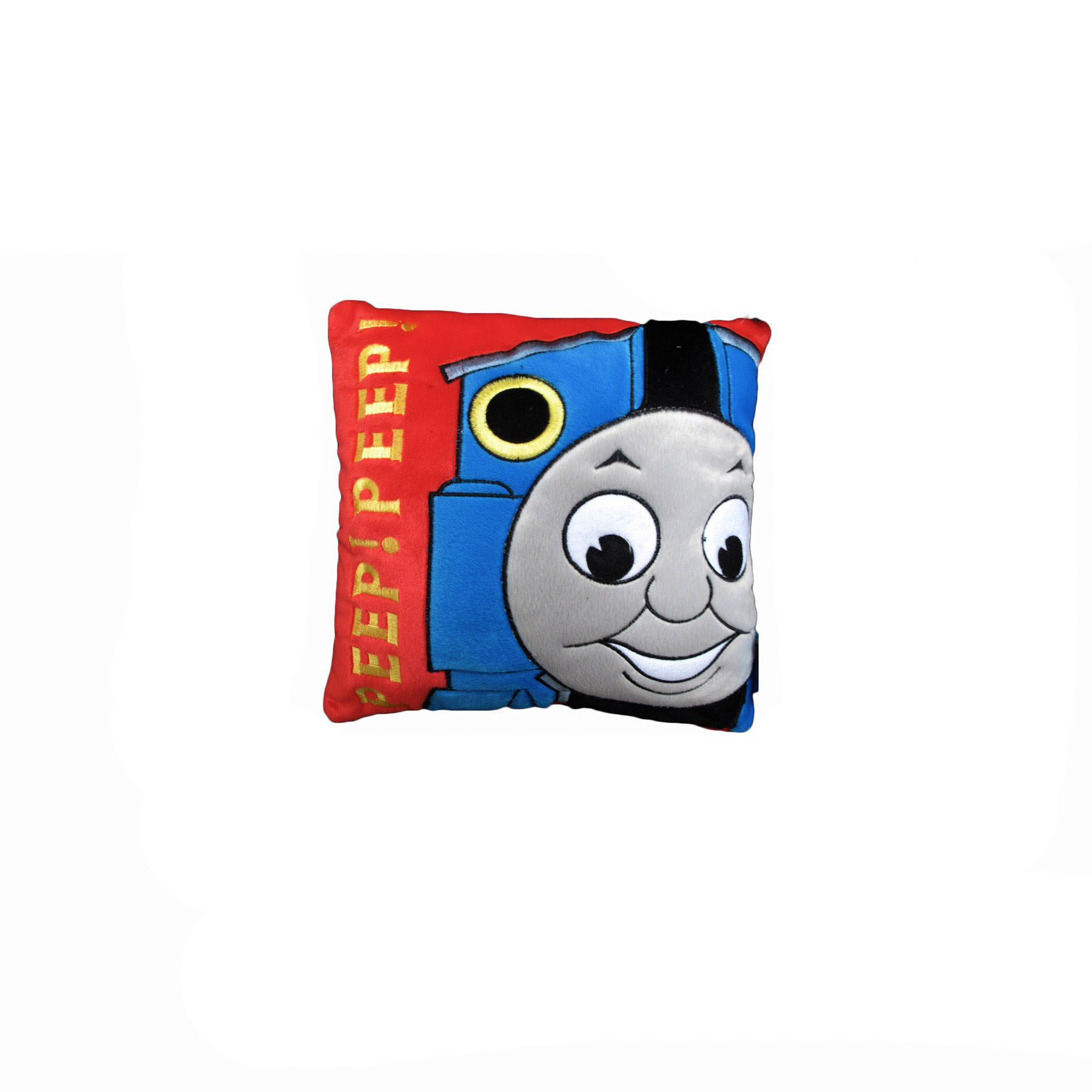 V442-CAP-CUSHION-THOMASSMALL-RED-SQ-97913-00 Disney Thomas Friends Embroidered Cushion 27 x 27cm - Image 1