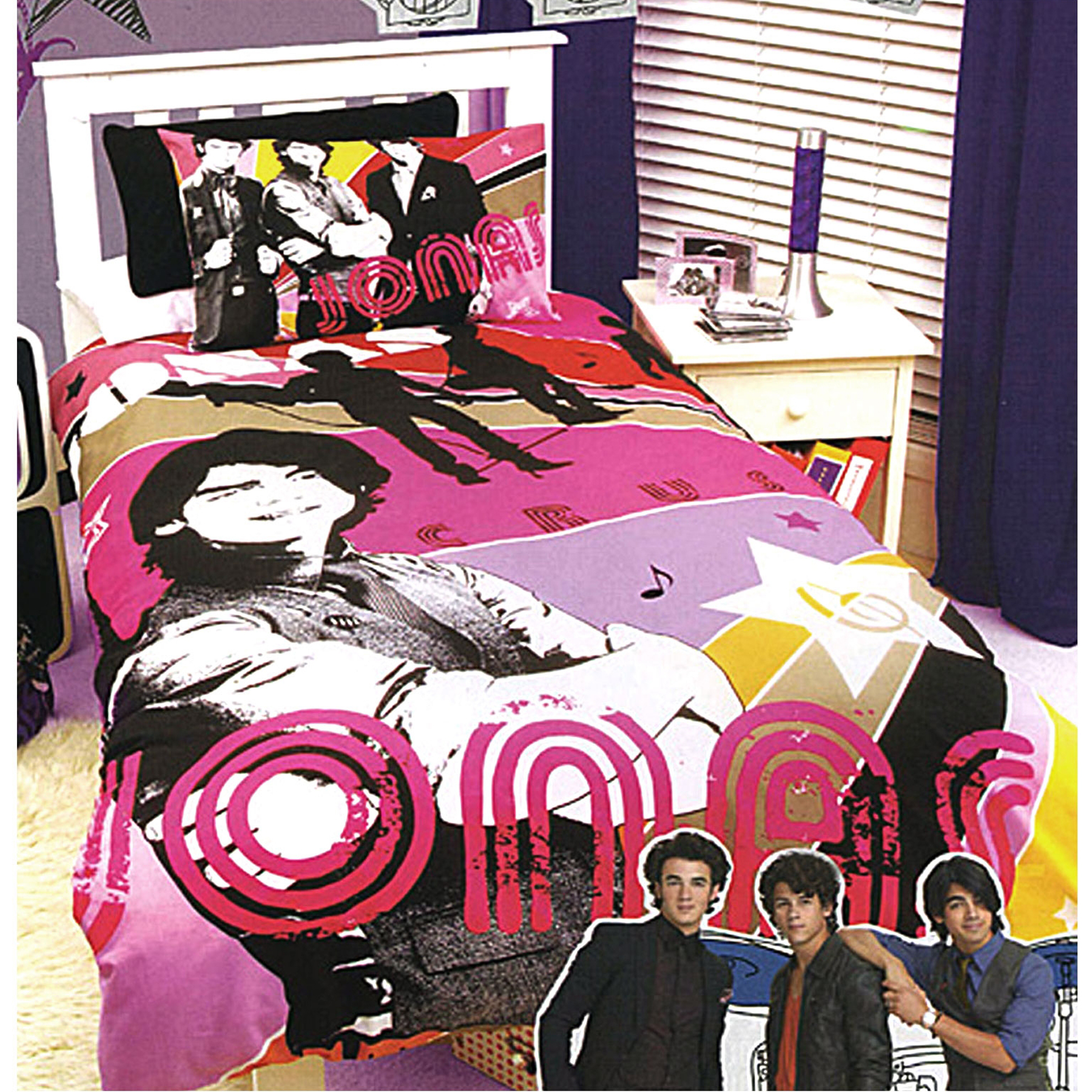 V442-CAP-QUILTCS-JONAS-MULTI-SB-98017-00 Disney Jonas Quilt Cover Set Single - Image 1