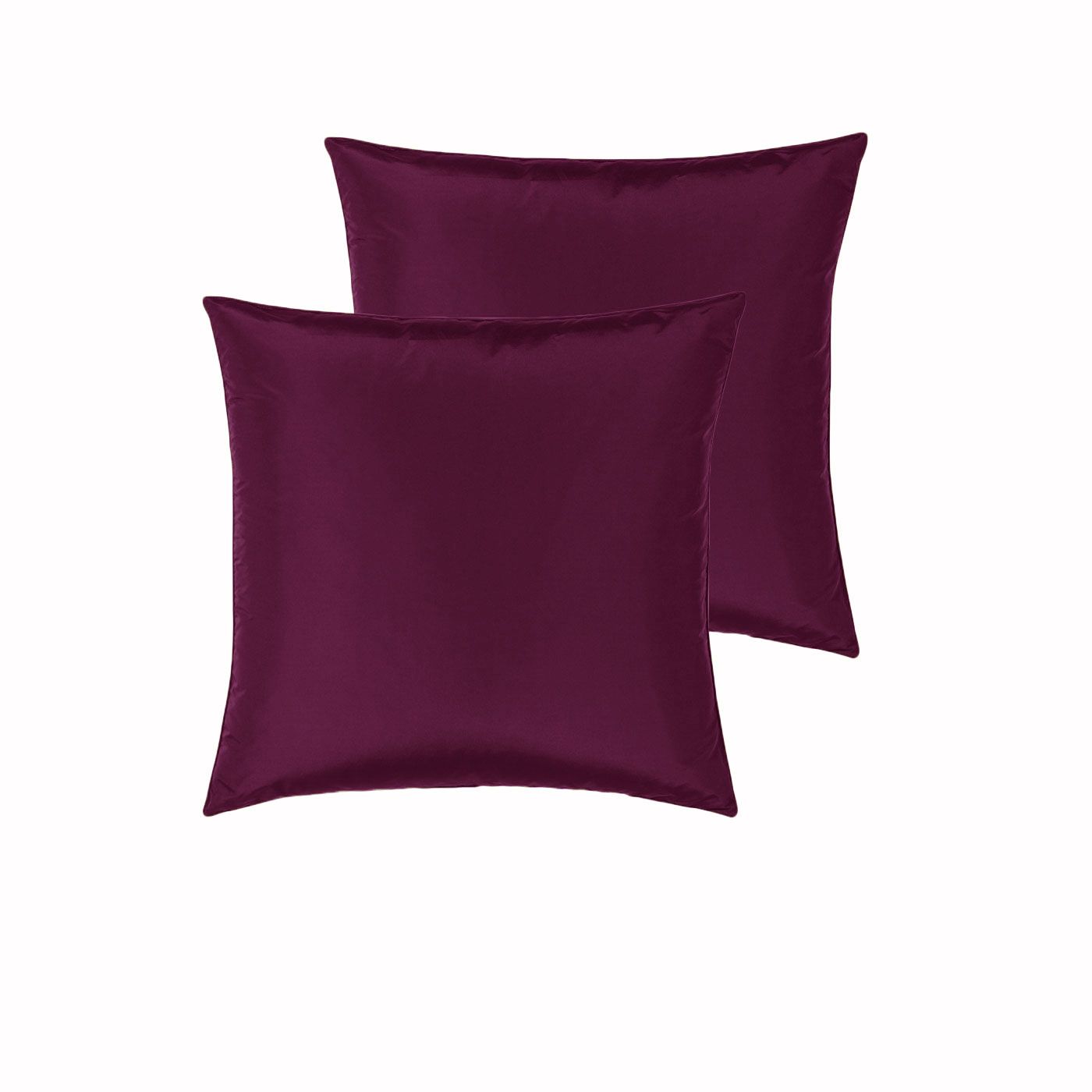 V442-END-PILLOWC-SATIN-BURGUNDY-EU-98797-00 PepperMIll Satin European Pillowcases ( Pair ) BURGUNDY - Image 1