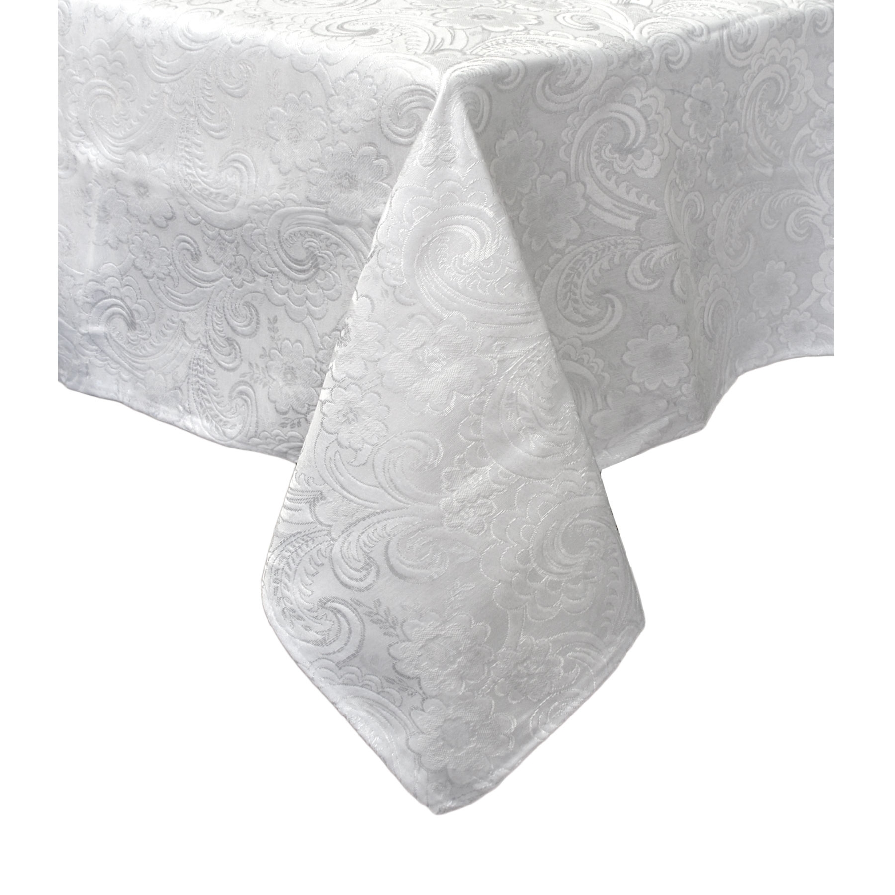 V442-GNA-TABLEC-SALONIKABLOSSOM180RD-WHITE-RD-206143-00 Salonika Blossom Tablecloth White 180cm Round - Image 1