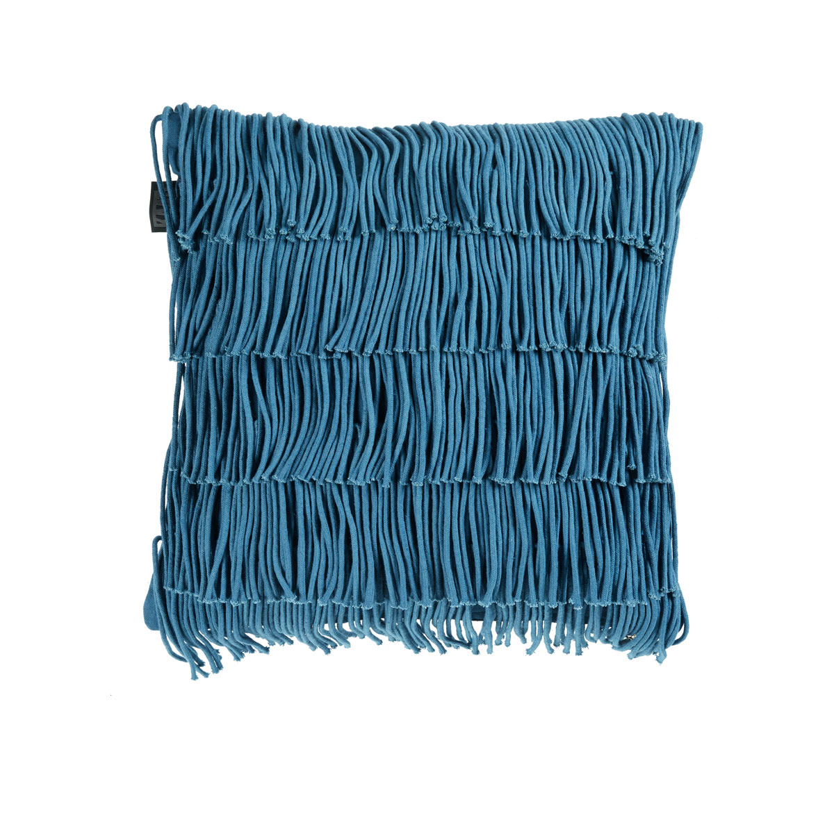V442-HIN-CUSHION-FLAPPER-BLUE-SQ-82453-00 Bedding House Flapper Applique Filled Square Cushion - Blue - Image 1