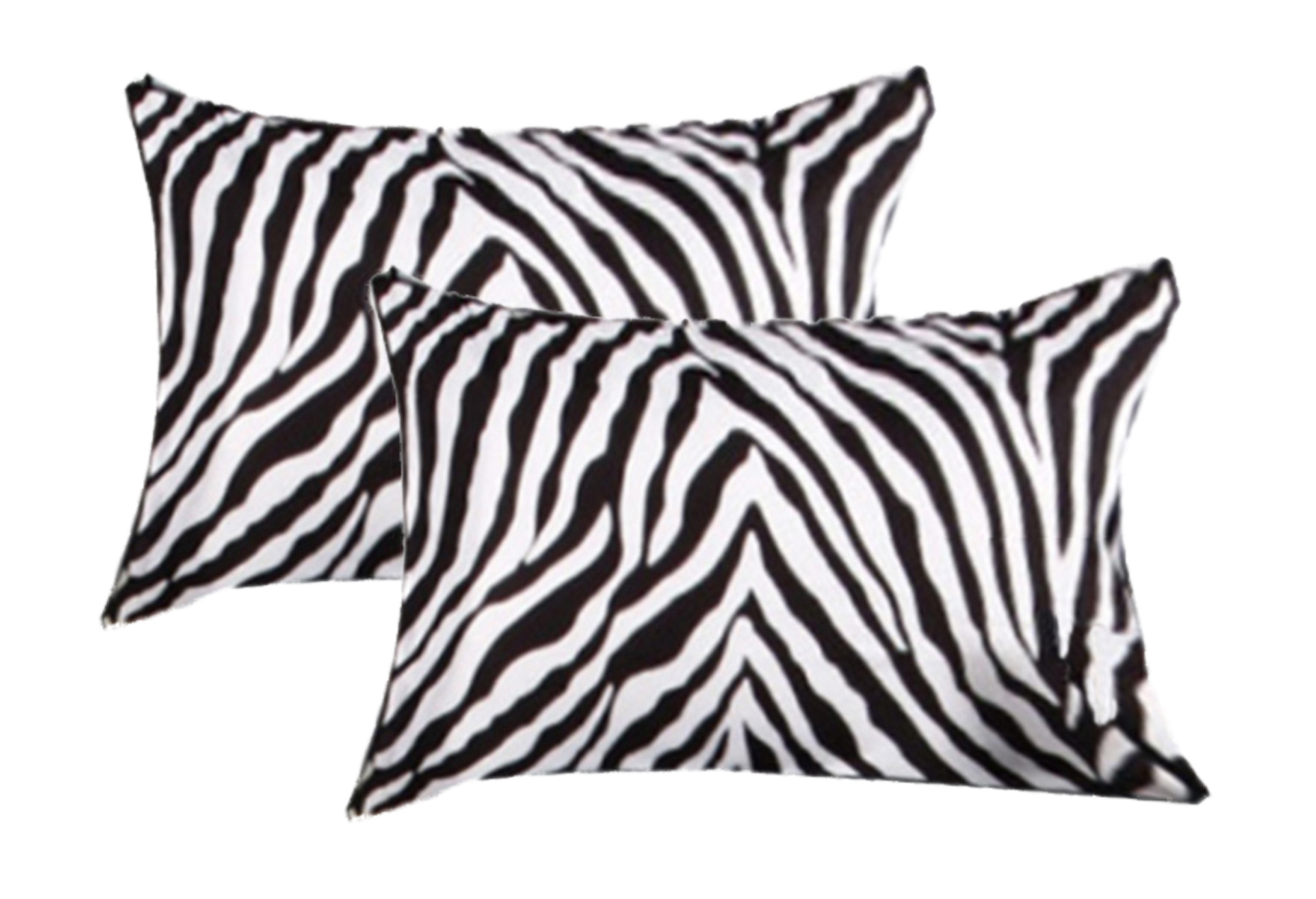 V442-HIN-PILLOWC-ZEBRA-BLACK-ST-82312-00 Accessorize 2 Pce Zebra Standard Pillowcase - Image 1