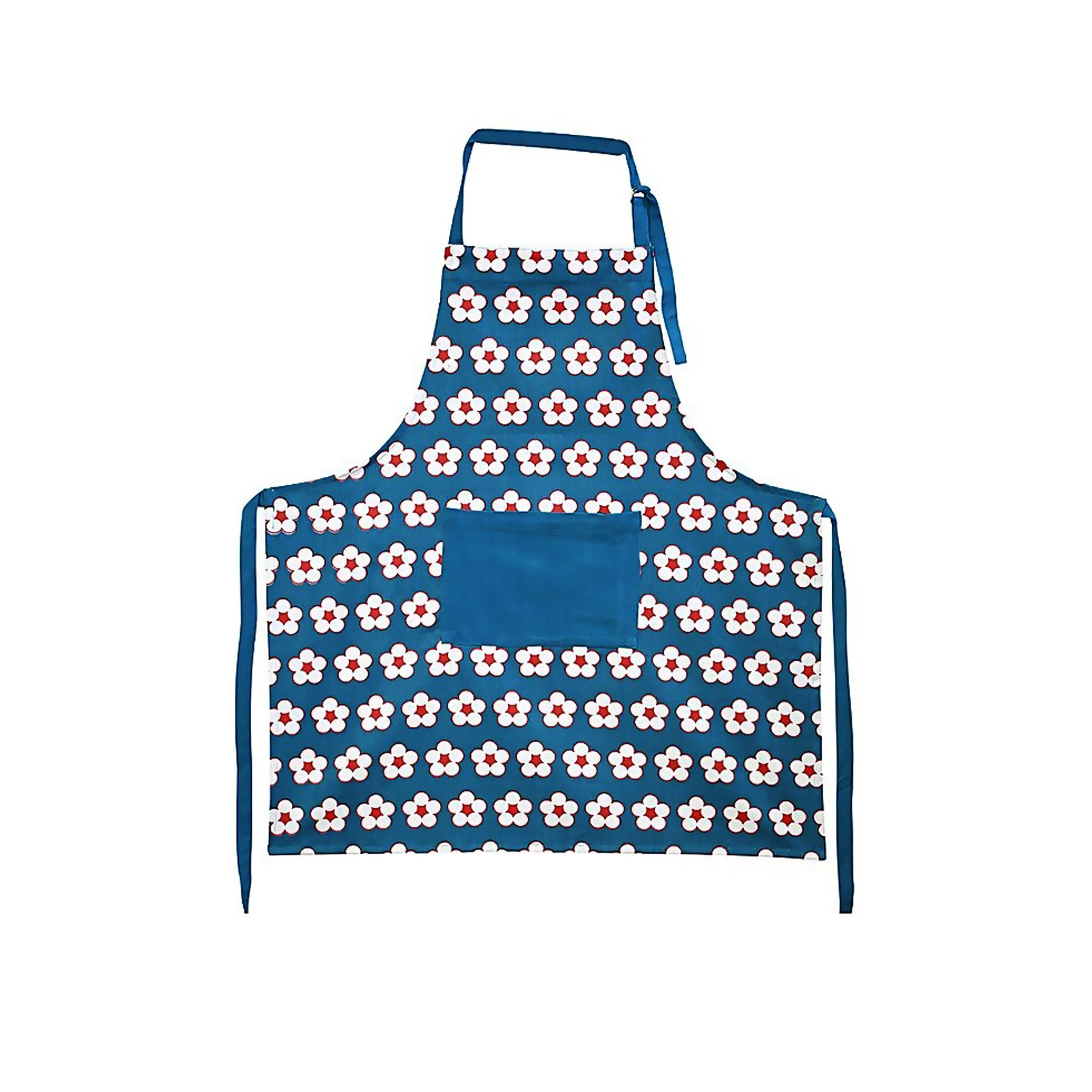 V442-IDC-APRON-COTTONBUD-NAVY-SH-78696-00 IDC Homewares Cotton Bud Apron Navy - Image 1