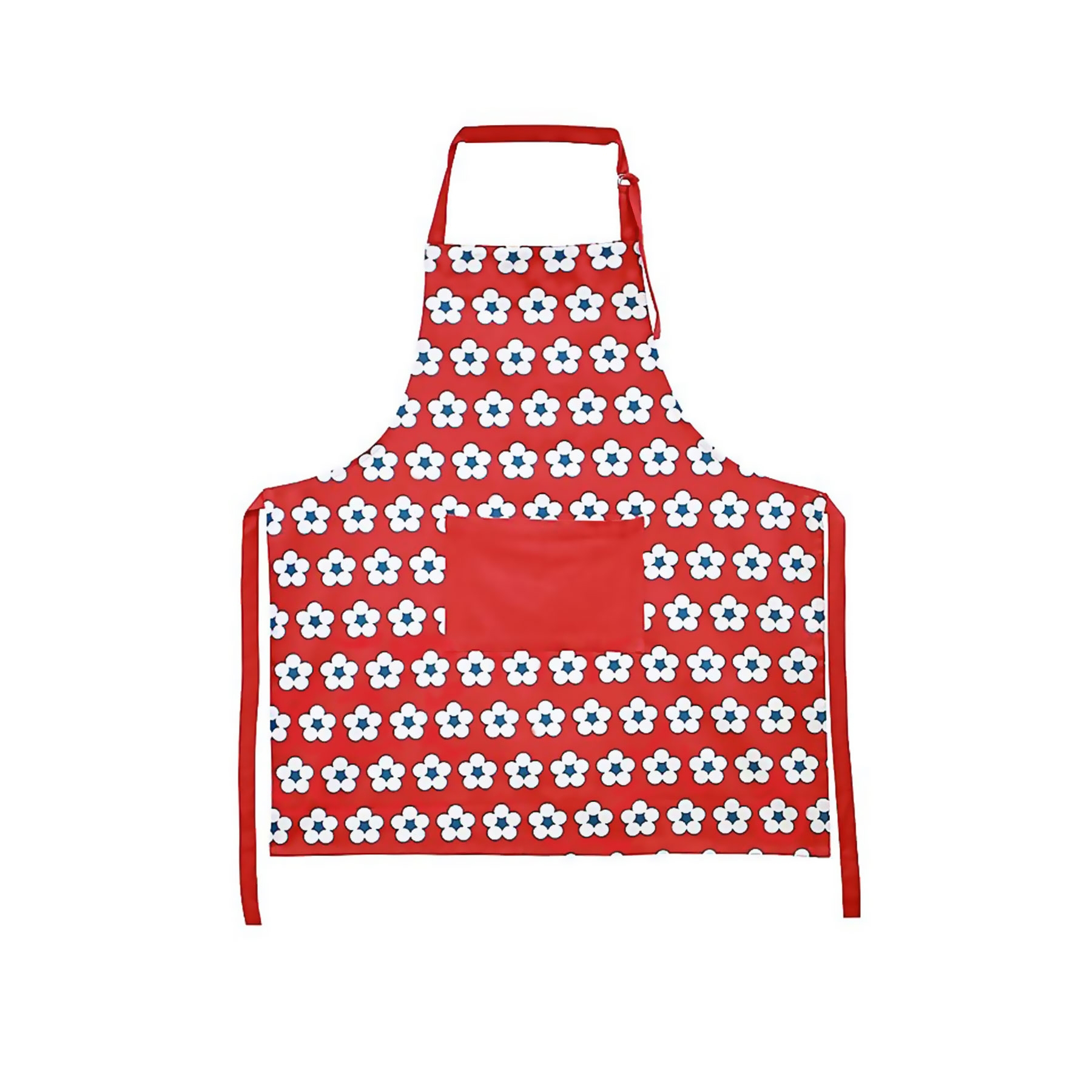 V442-IDC-APRON-COTTONBUD-RED-SH-78695-00 IDC Homewares Cotton Bud Apron Red - Image 1