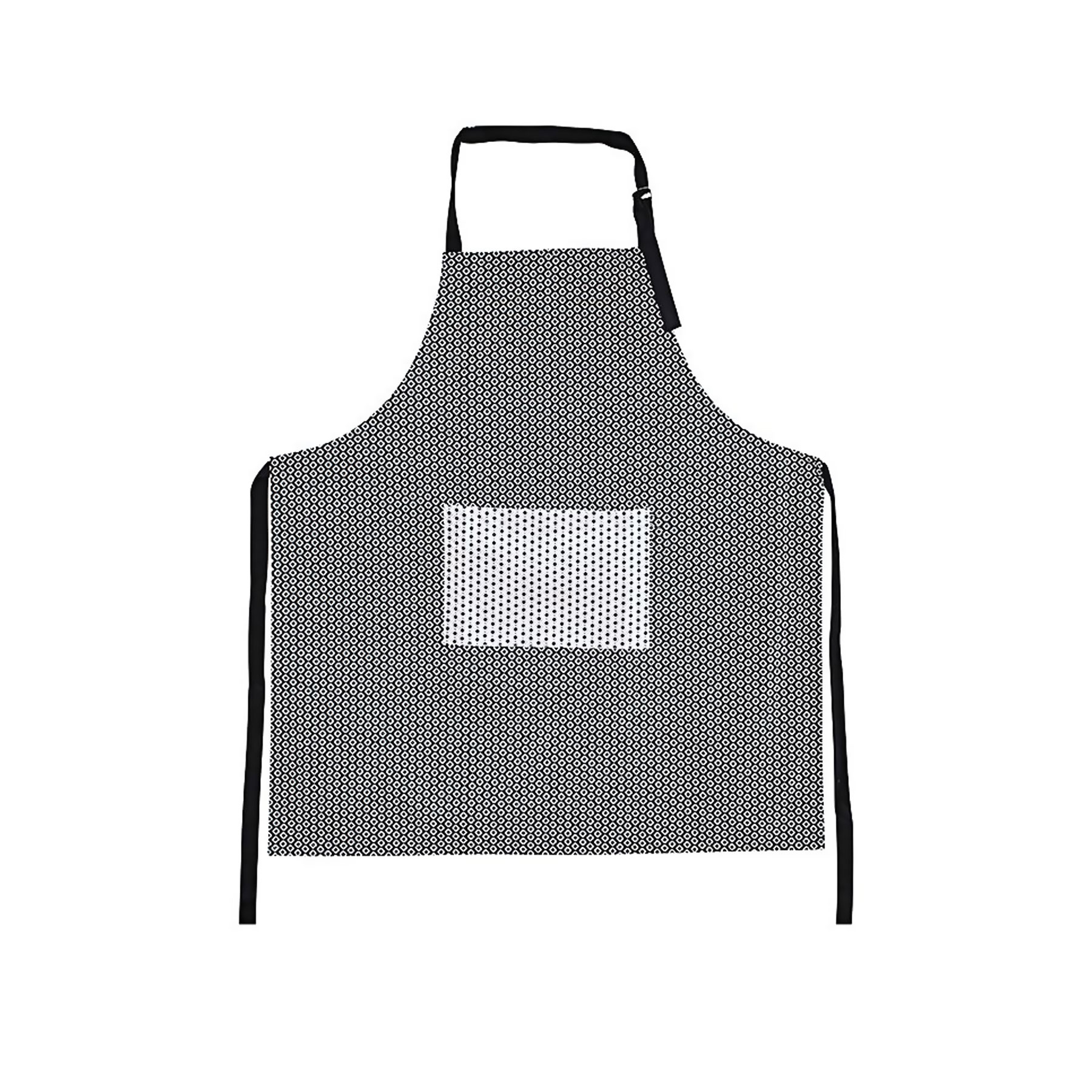 V442-IDC-APRON-MARIGOLD-BLACK-SH-78693-00 IDC Homewares Cotton Apron Marigold Black - Image 1