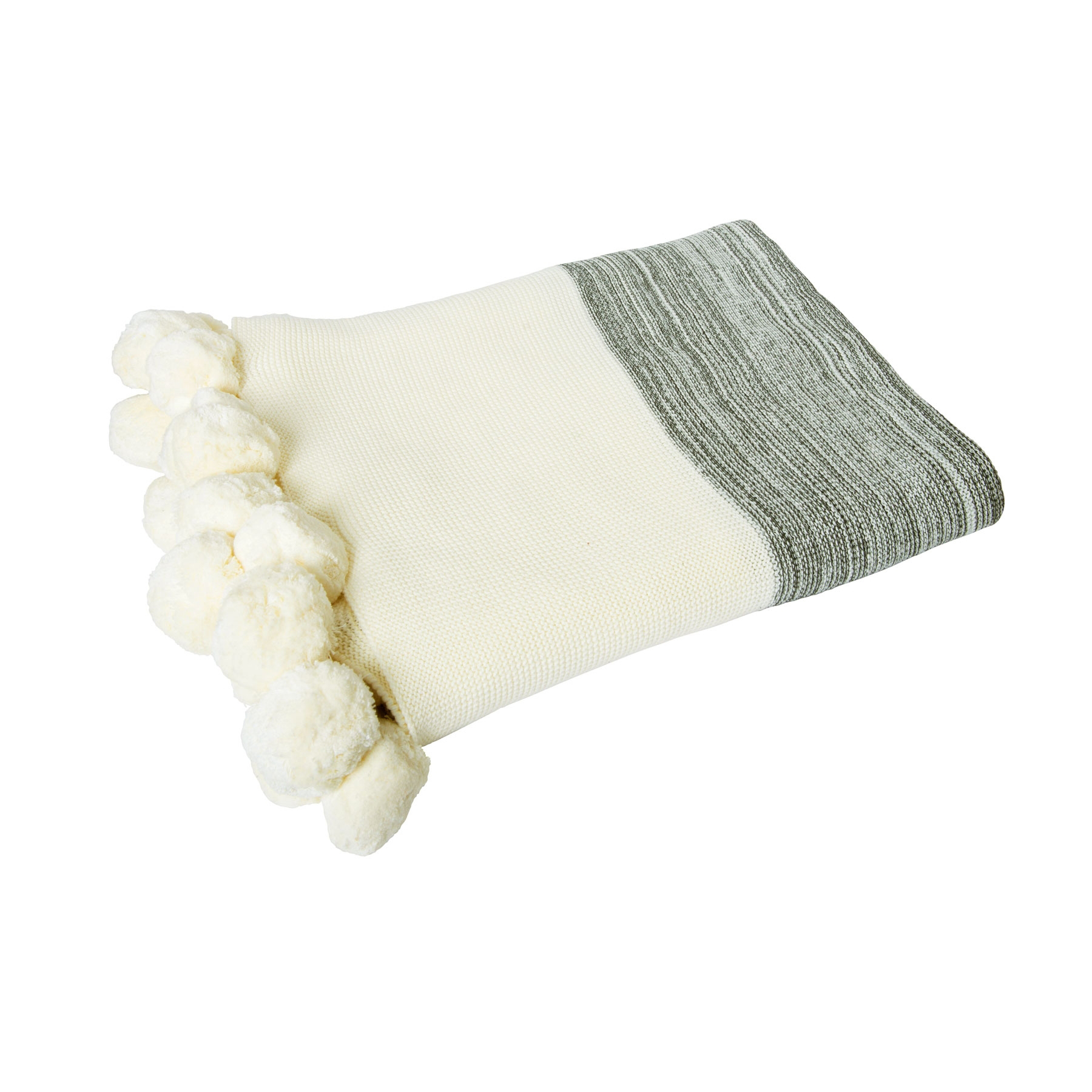 V442-IDC-THROW-CALGARY-CHARCOAL-RE-78563-00 J.Elliot Home Calgary 100% Cotton Throw Rug Charcoal - Image 1