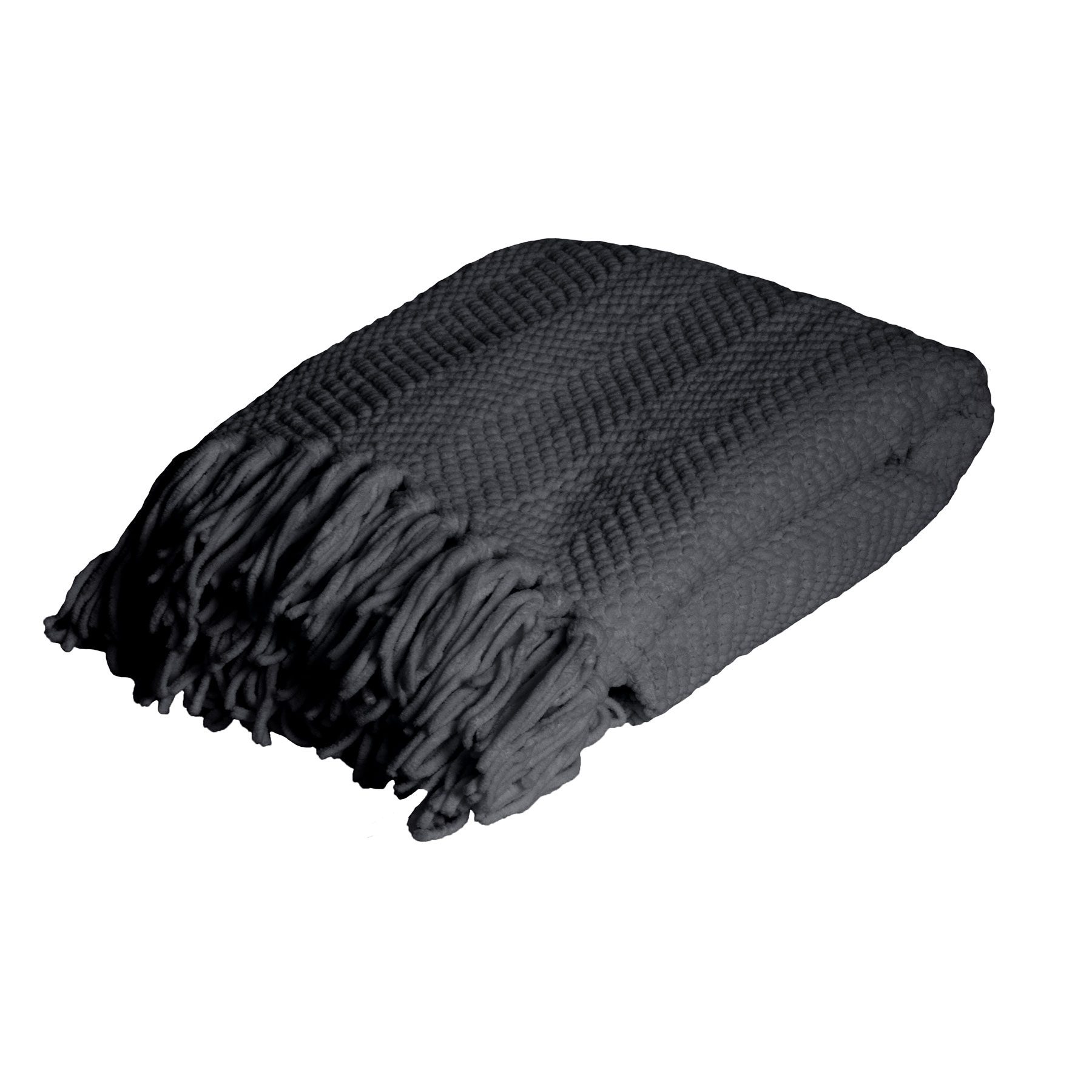 V442-IDC-THROW-LOUIE-CHARCOAL-RE-78546-00 J.Elliot Home Louie Throw Rug Charcoal - Image 1