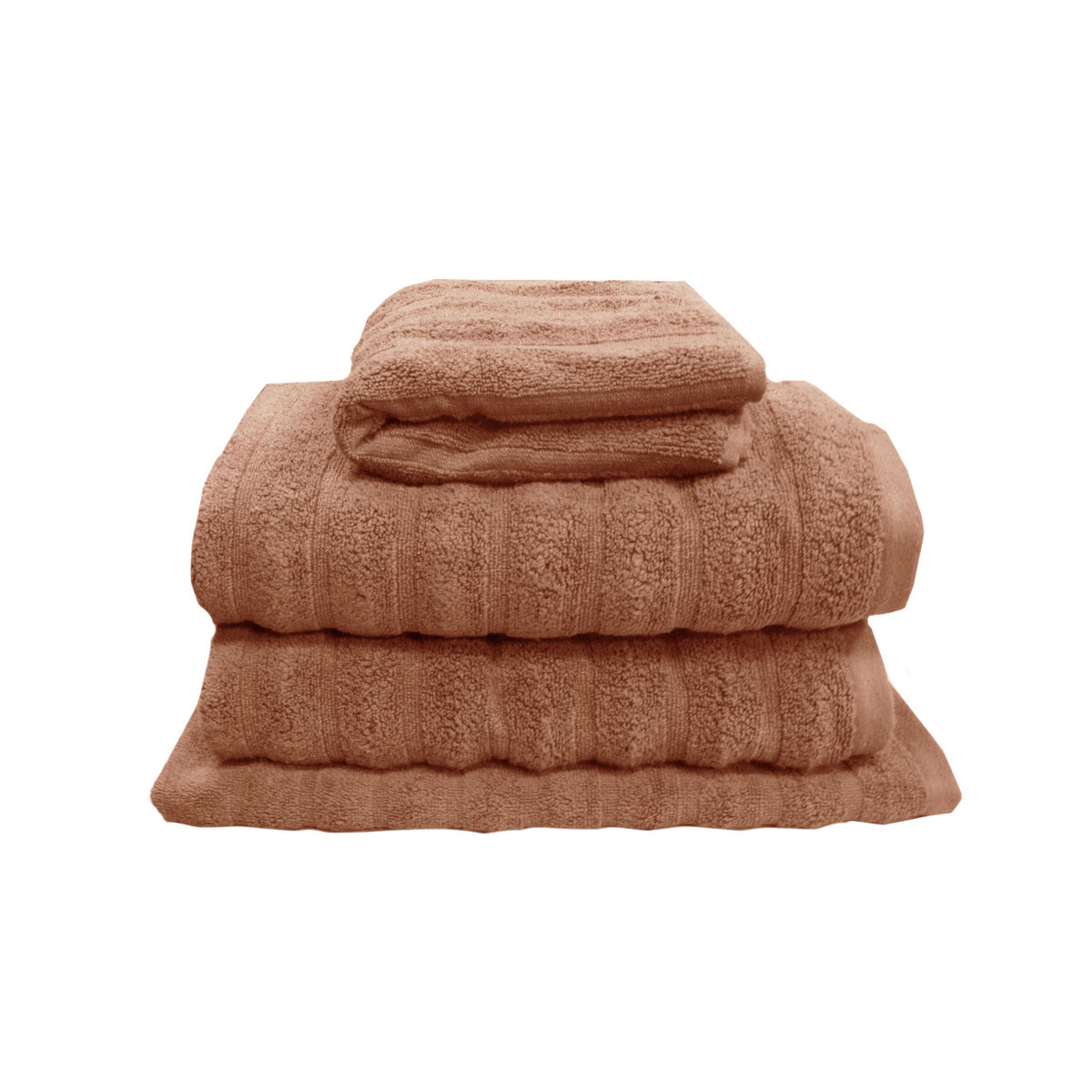V442-IDC-TOWEL-SETOF4GEORGEBATH-TERRACOTA-RE-78302-00 J Elliot Home Set of 4 George Collective Cotton Bath Towel Set Terracota - Image 1