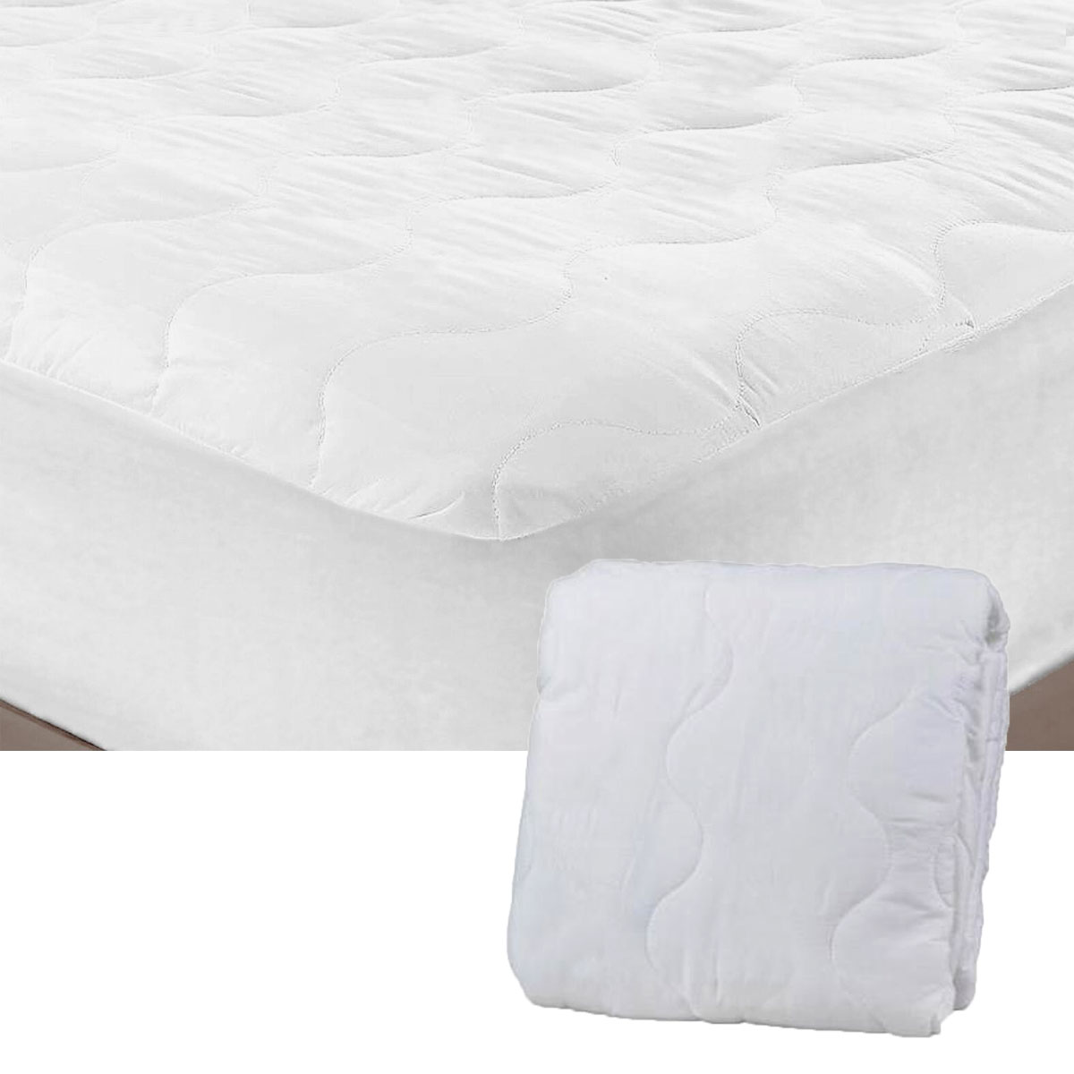 V442-INT-MATTRESSP-MICROFIBREQUILTED-KS-141382-00 Essentially Home Living Microfibre Quilted Fitted Mattress Protector - KING SINGLE - Image 1
