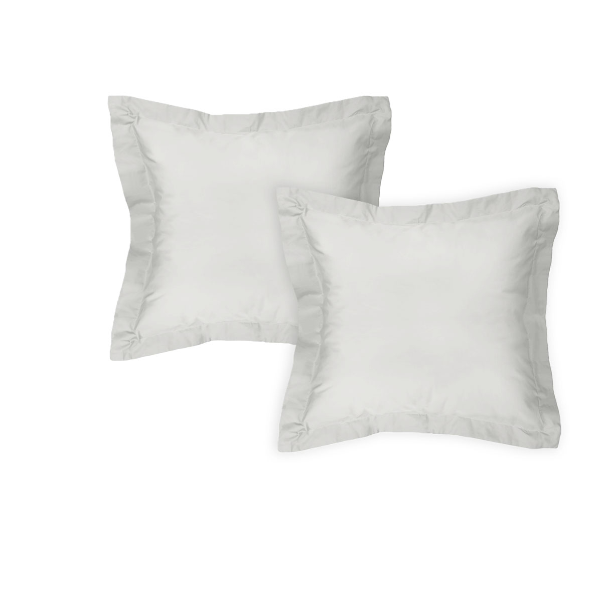 V442-INT-PILLOWC-300TCPAIR-SILVER-EU-202881-00 Algodon Pair of 300TC Cotton European Pillowcases Silver - Image 1