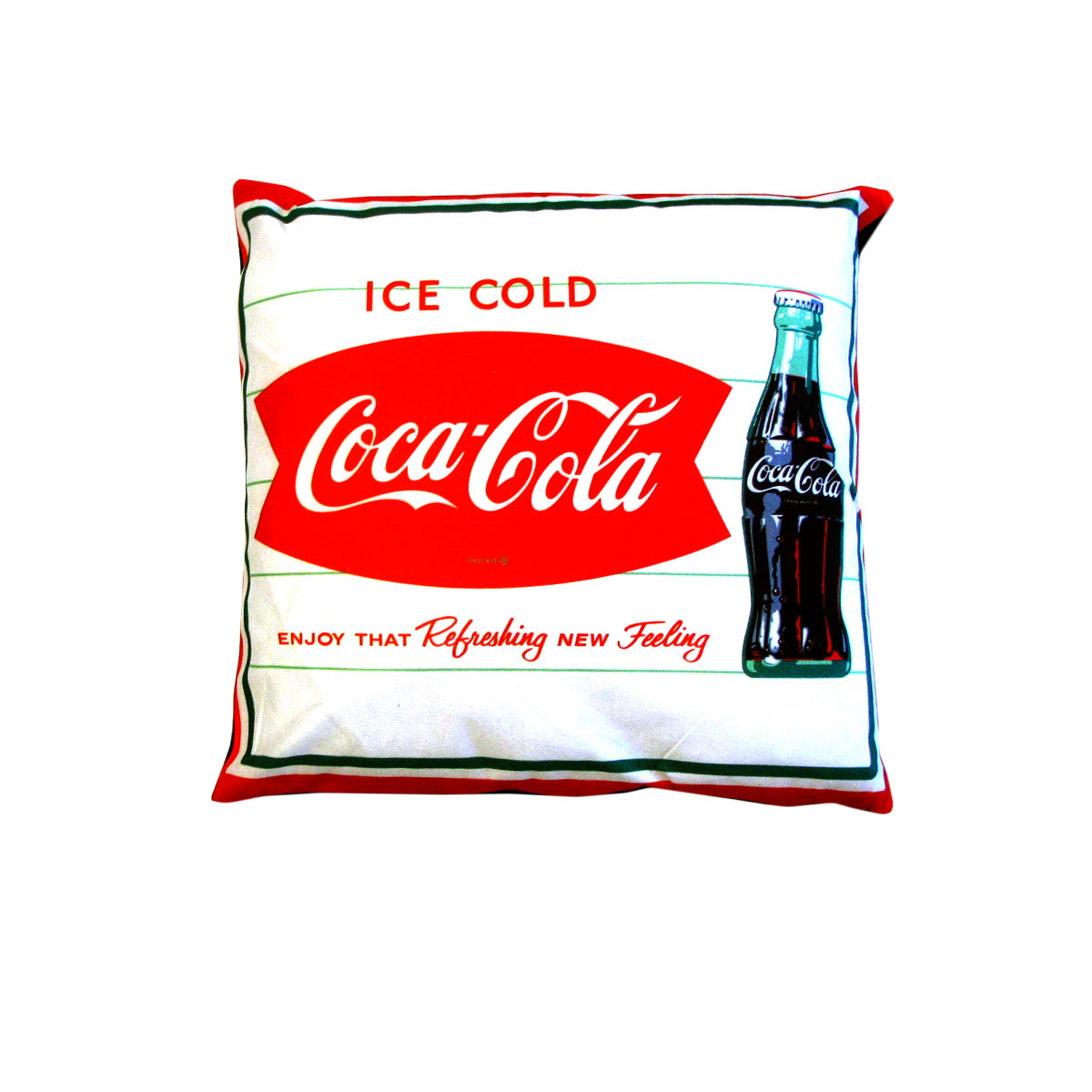 V442-JTC-CUSHION-COCACOLAICECOLD-RED-SQ-202502260936-00 Australian Mancave Retro Cushion Coca-Cola Ice Cold 40 x 40 cm - Image 1