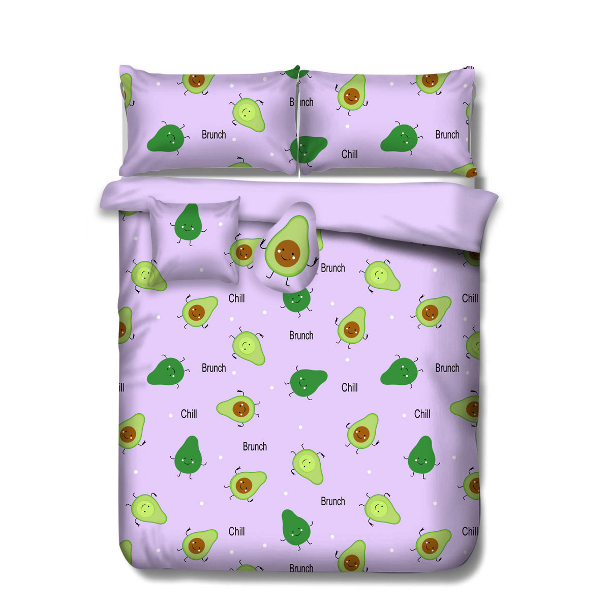 V442-KIT-COMFORTER-AVOCADO-PURPLE-DS-173562-00 Ramesses Purple Avocado Kids Advventure 5 Pcs Comforter Set Double - Image 1