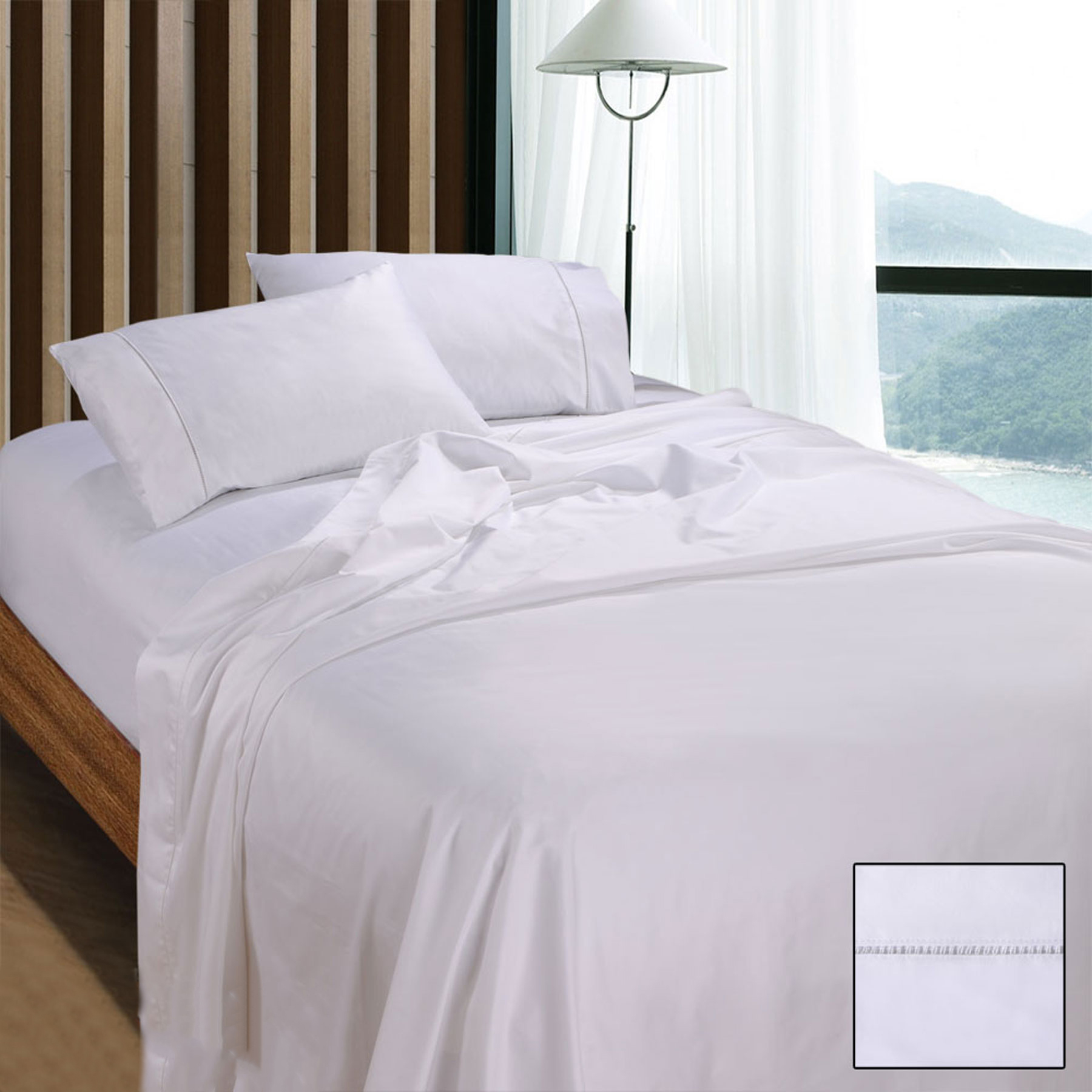 V442-KIT-SHEETS-1100TCEGYPTIAN-WHITE-QS-202502260935-00 Ramesses 1100TC Egyptian Cotton Sateen Sheet Set White Queen - Image 1