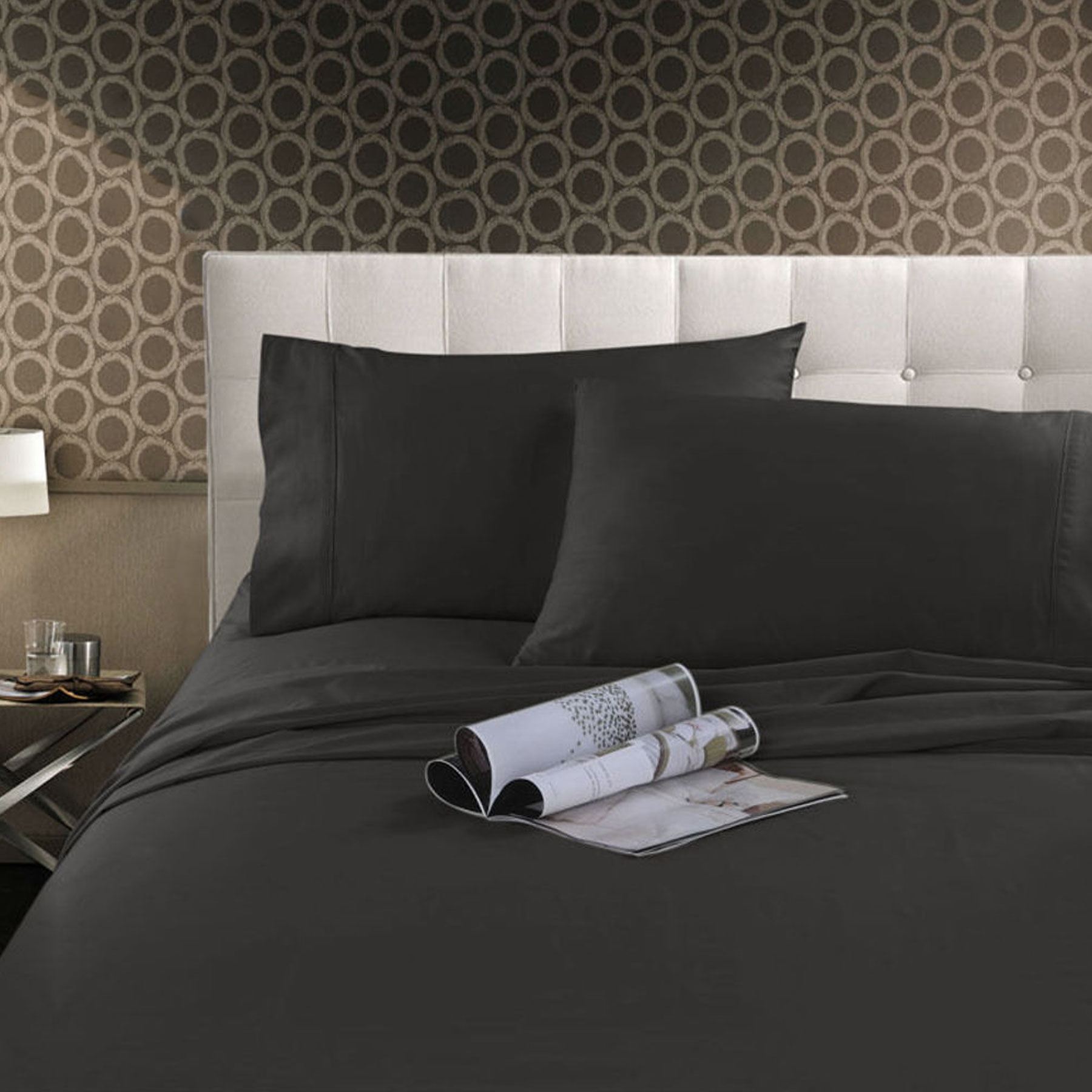 V442-KIT-SHEETS-300TCHOTEL-CHARCOAL-SB-150961-00 Kingtex 300TC Cotton Sheet Set Charcoal Single - Image 1