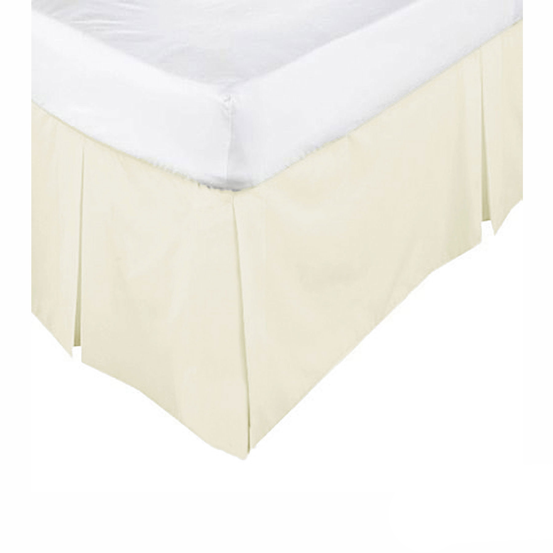 V442-KIT-VALANCE-225TC-CREAM-KI-158496-00 KINGDOM Box Pleated Valance Cream - KING - Image 1