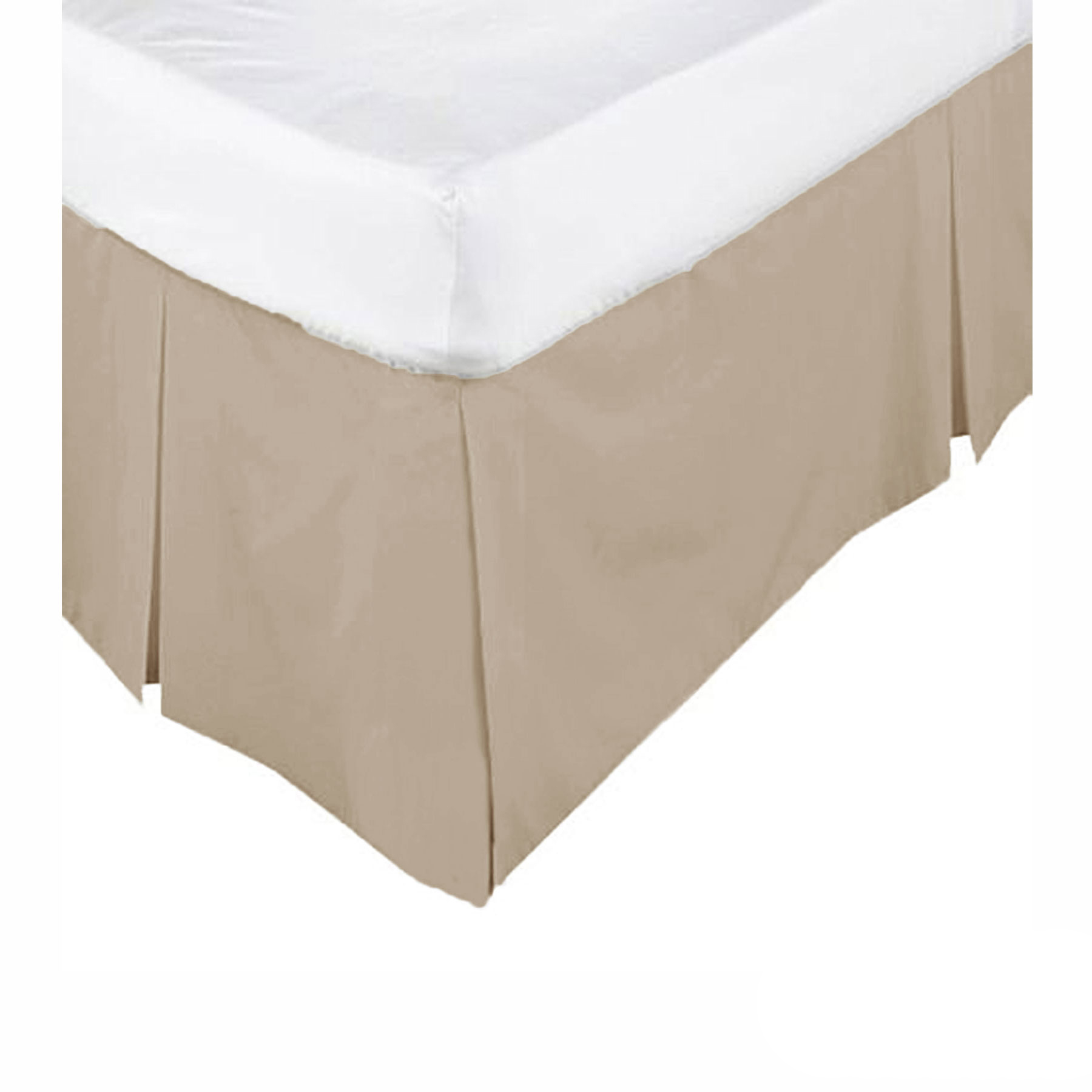 V442-KIT-VALANCE-225TC-LINEN-DS-158493-00 KINGDOM Box Pleated Valance Linen - DOUBLE - Image 1