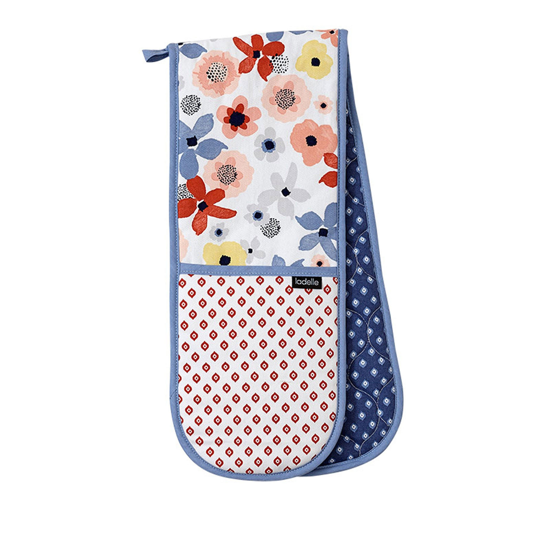 V442-LDE-OVENM-OASISDOUBLEEND-MULTI-SH-77882-00 Ladelle Oasis Kitchen / BBQ Double Ended Cotton Oven Mitt - Image 1